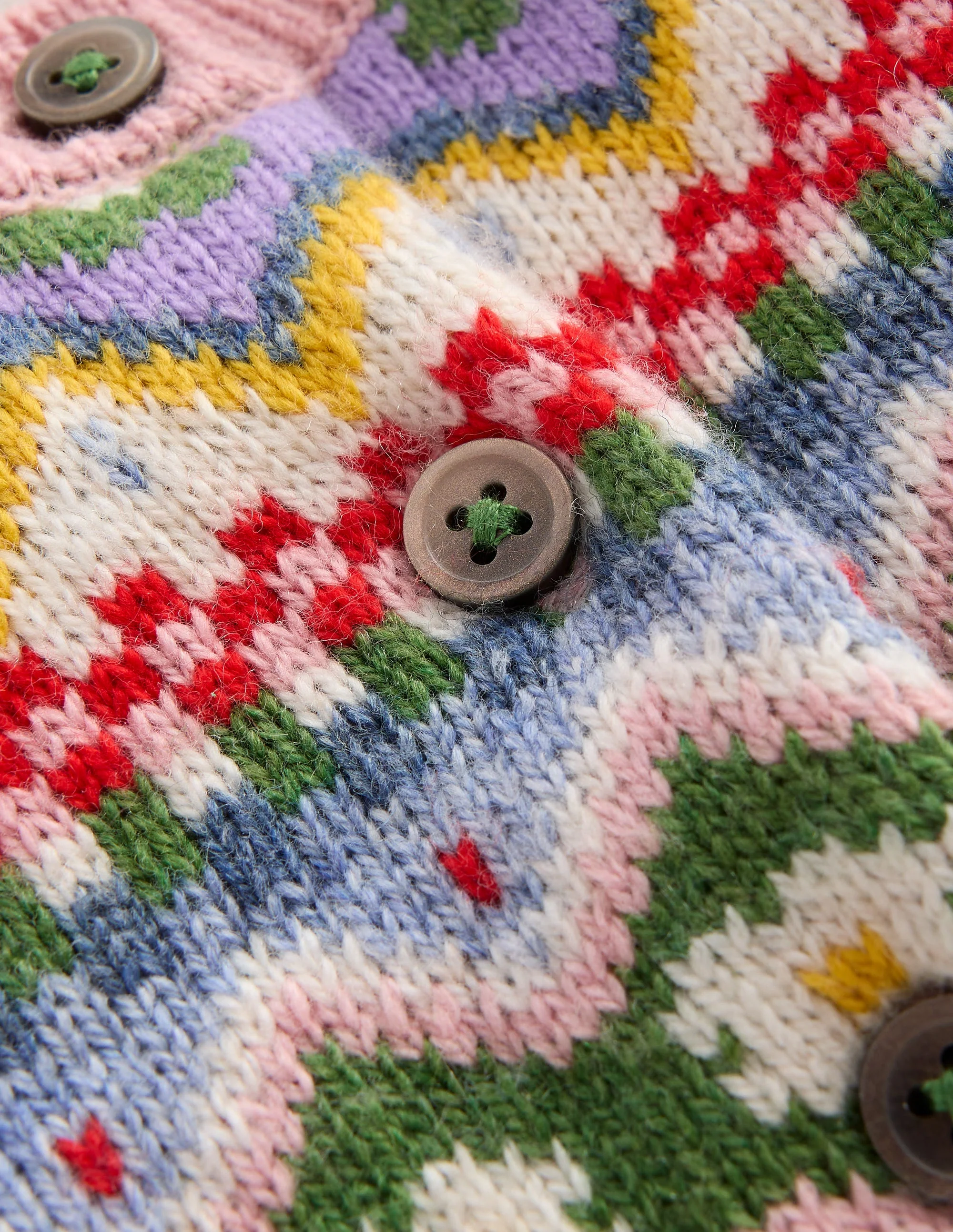 Edie Fair Isle Cardigan-Multi Flower Fair Isle - Image 3