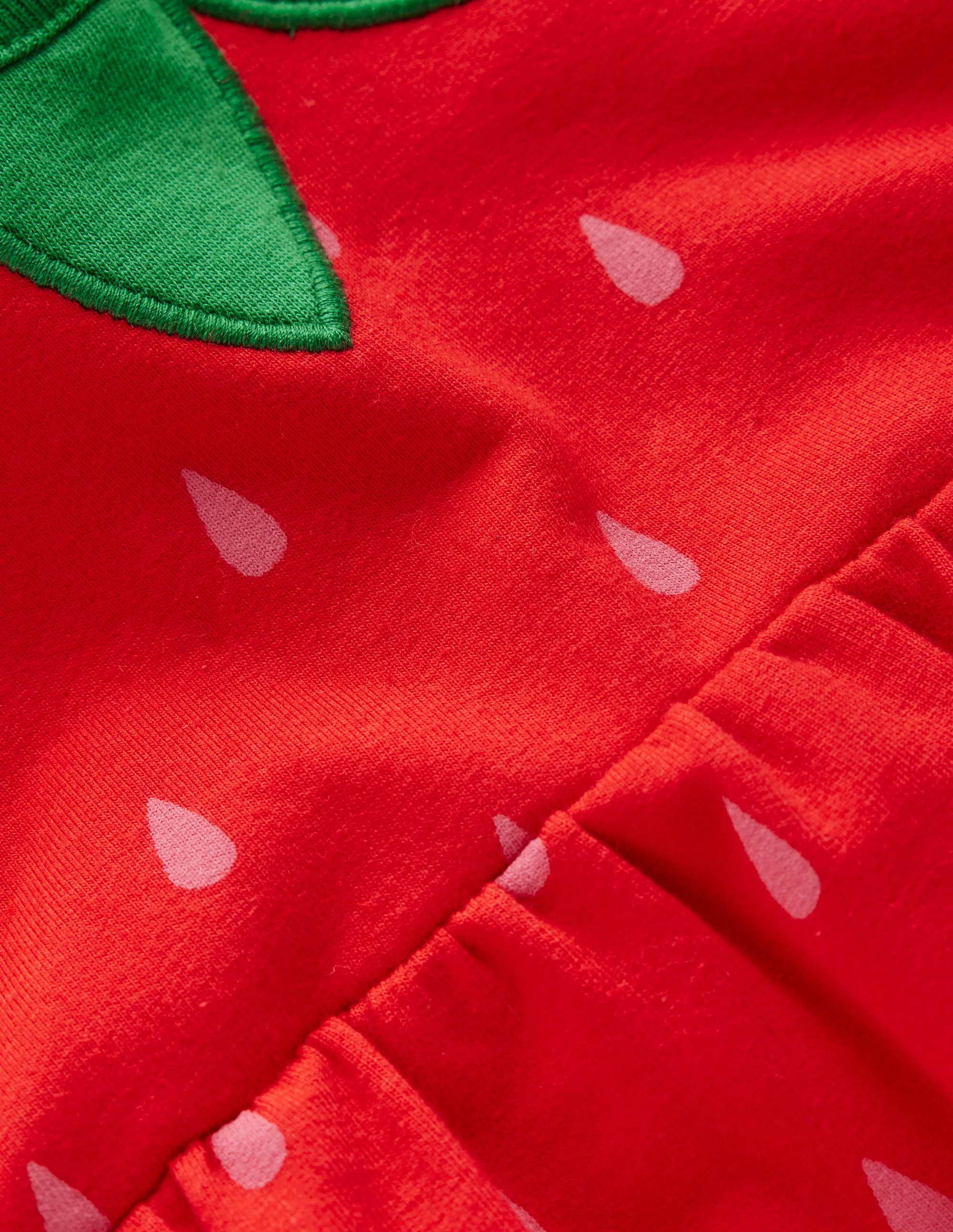 Novelty Sweatshirt Dress-Strawberry Tart Red - Image 3