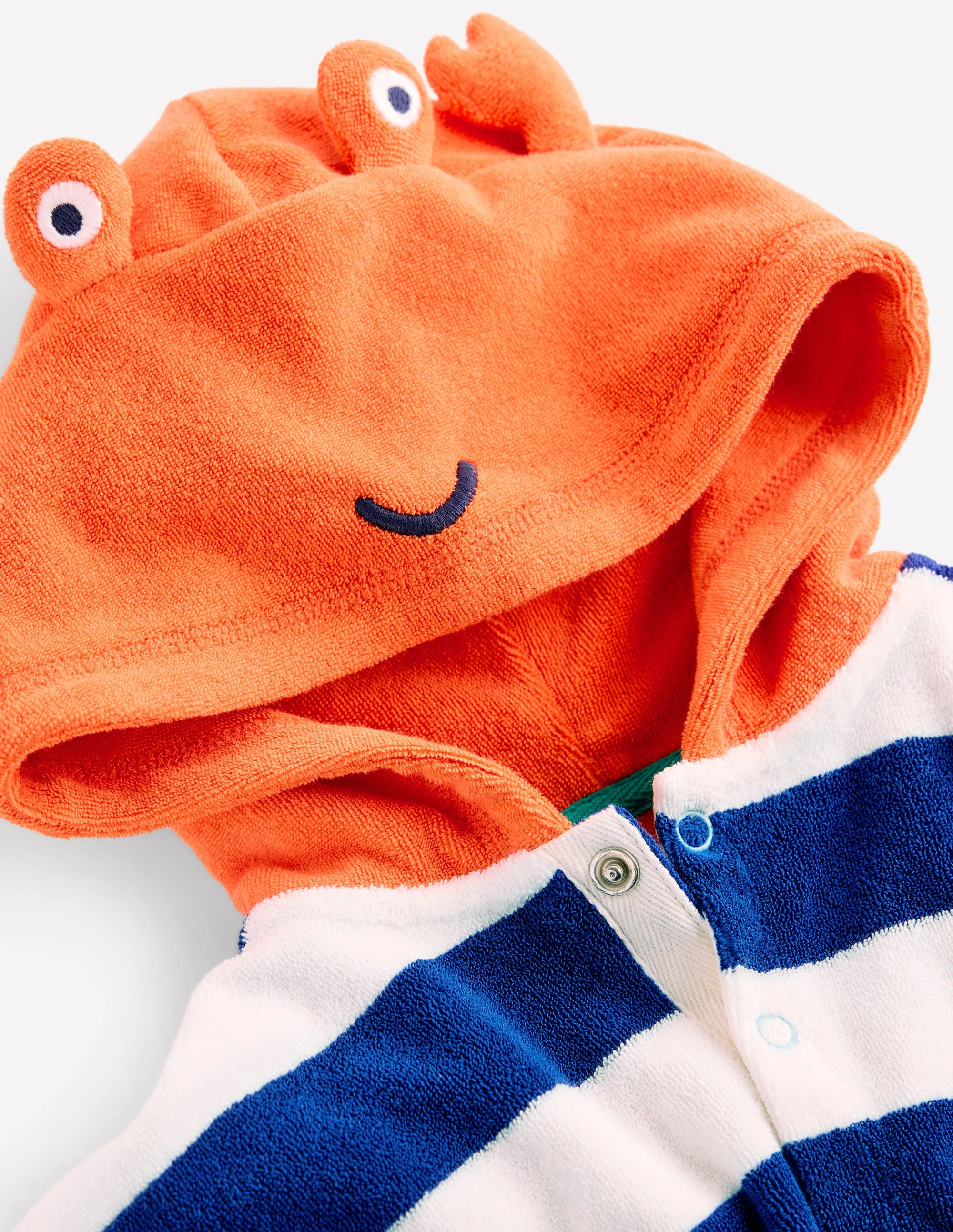 Novelty Towelling Throw-on-Blue Crab - Image 3