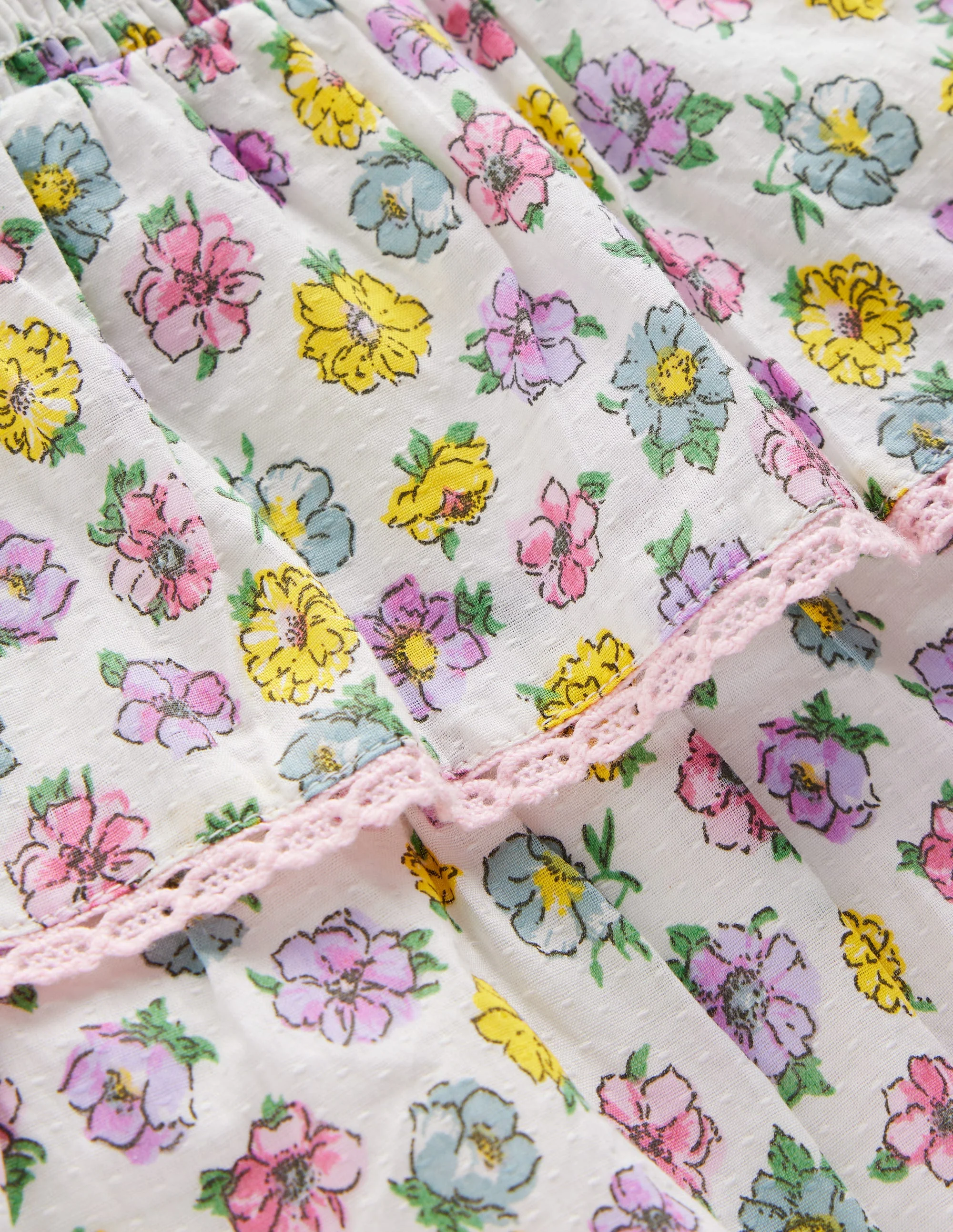 Tiered Woven Dress-Soft Ivory Rose - Image 3