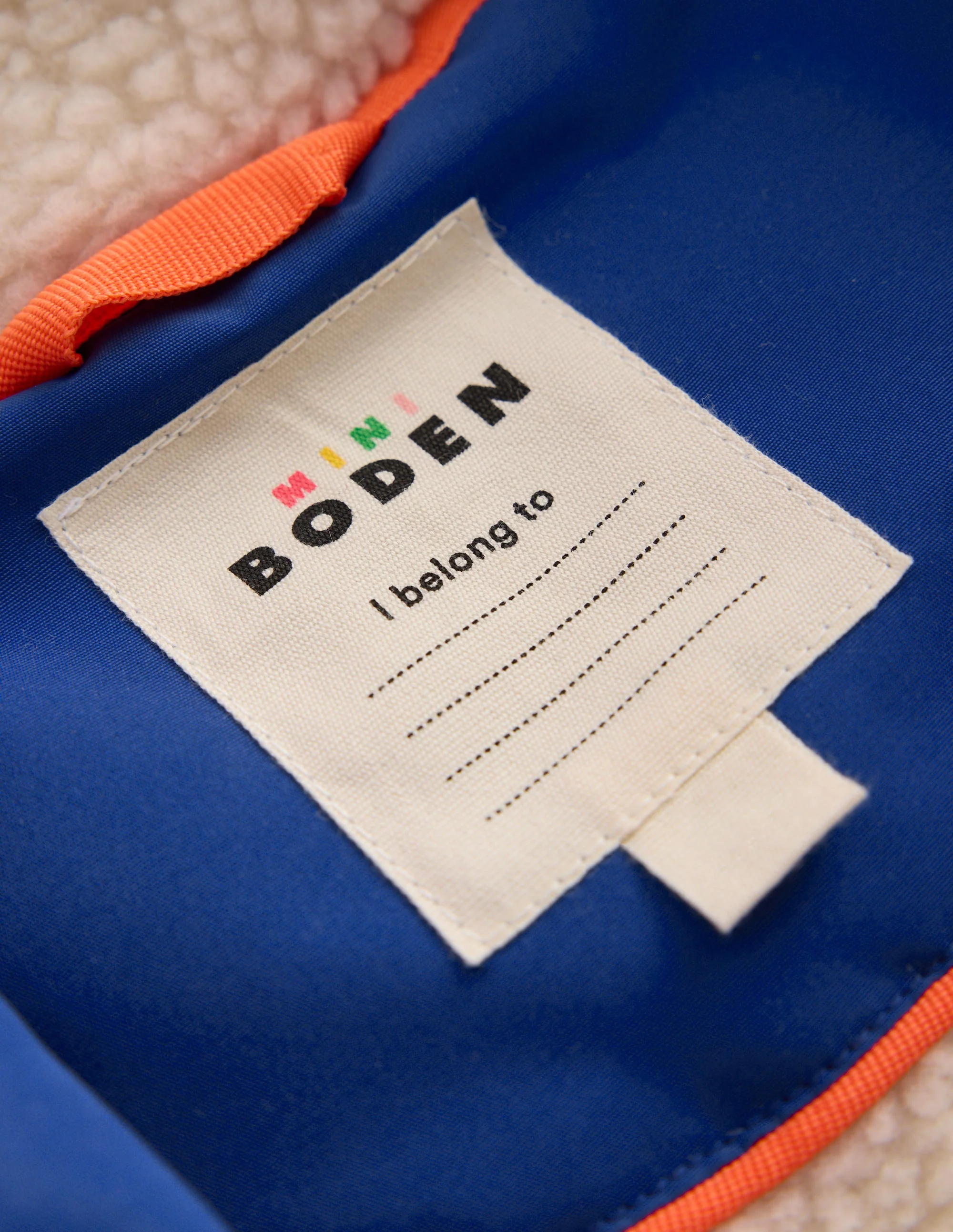 Boys Borg Lined Anorak-Orange Colour Block - Image 7