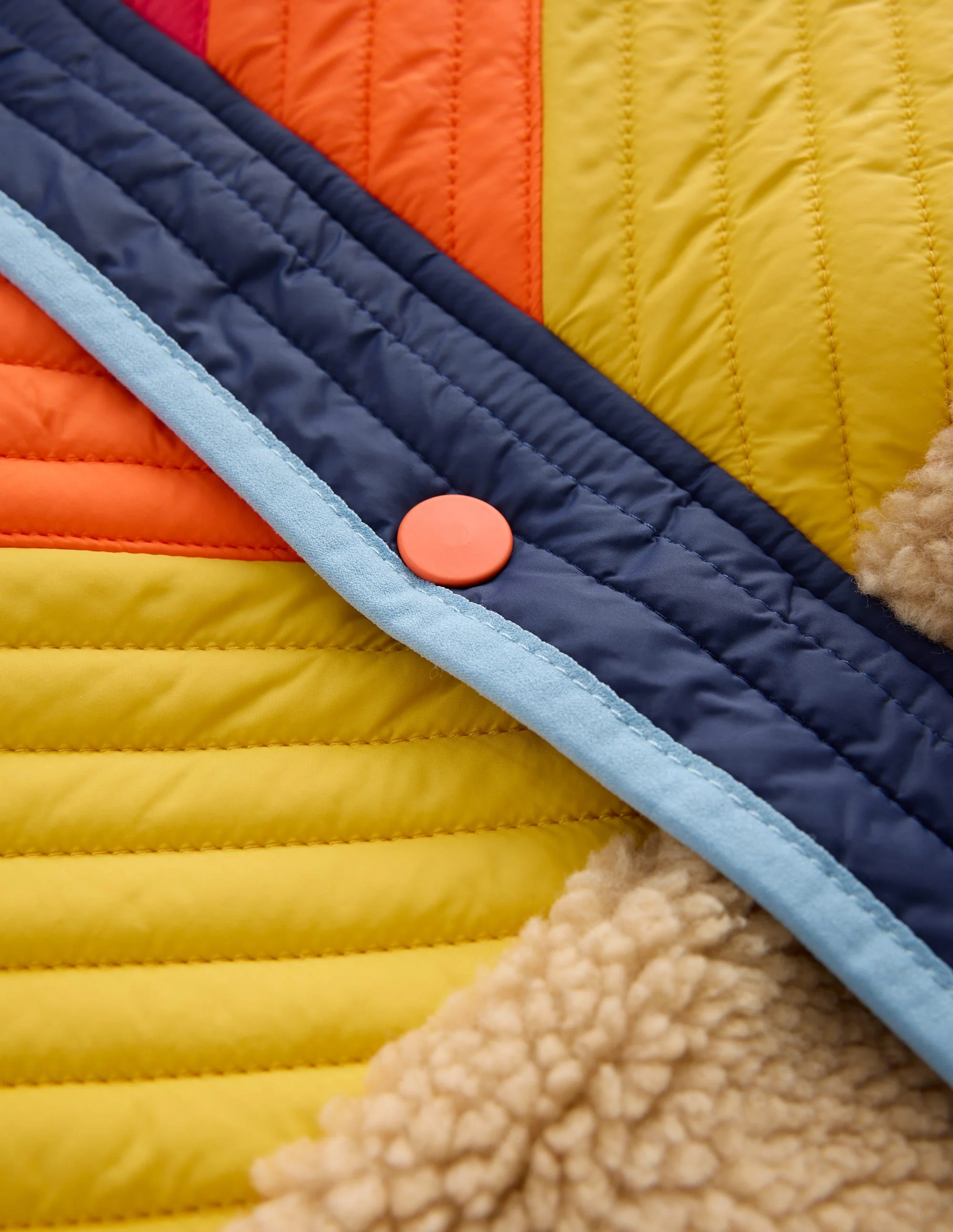 Chevron Borg Jacket-Orange Multi - Image 8