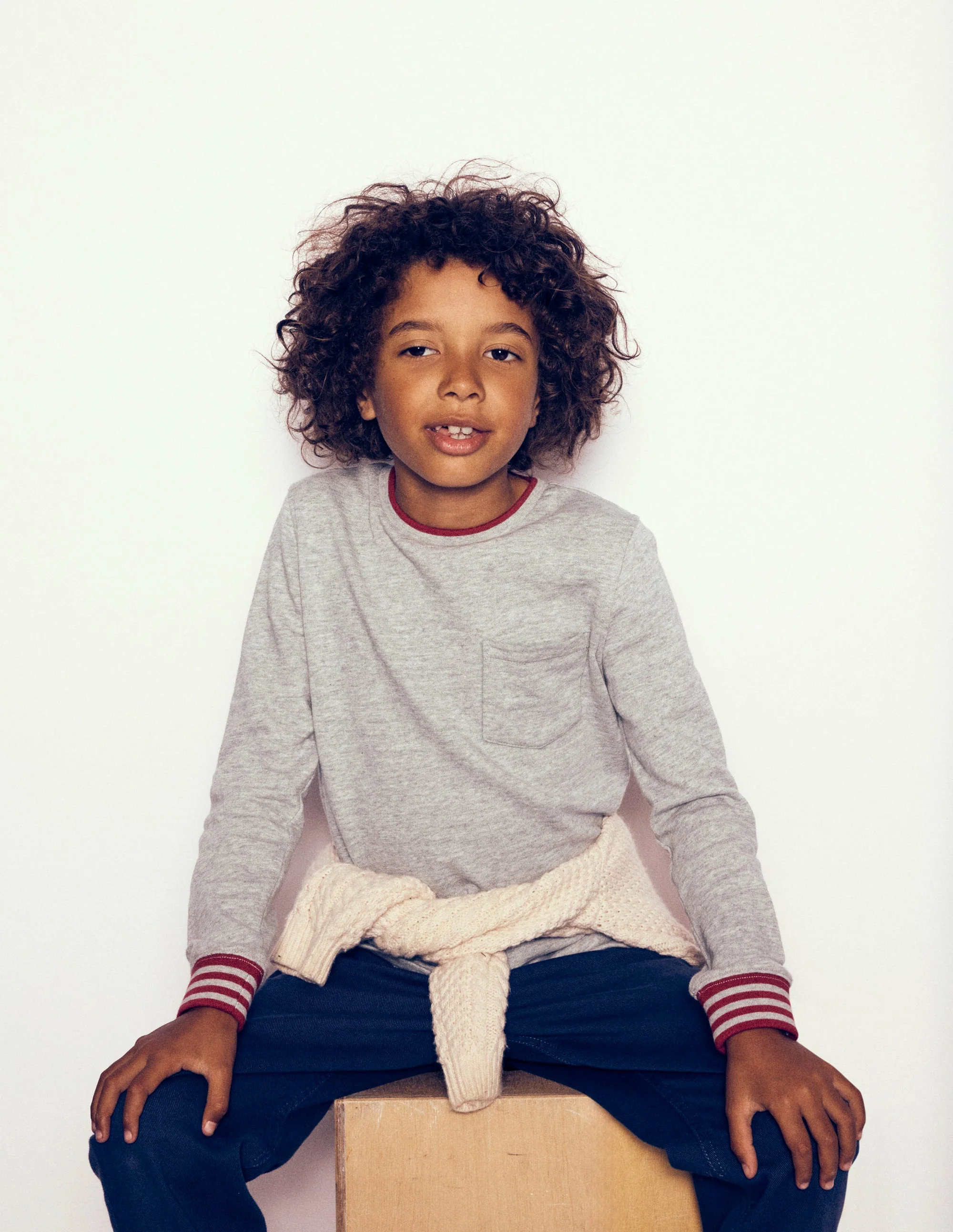 Cosy Mid-weight T-shirt-Grey Marl - Image 4