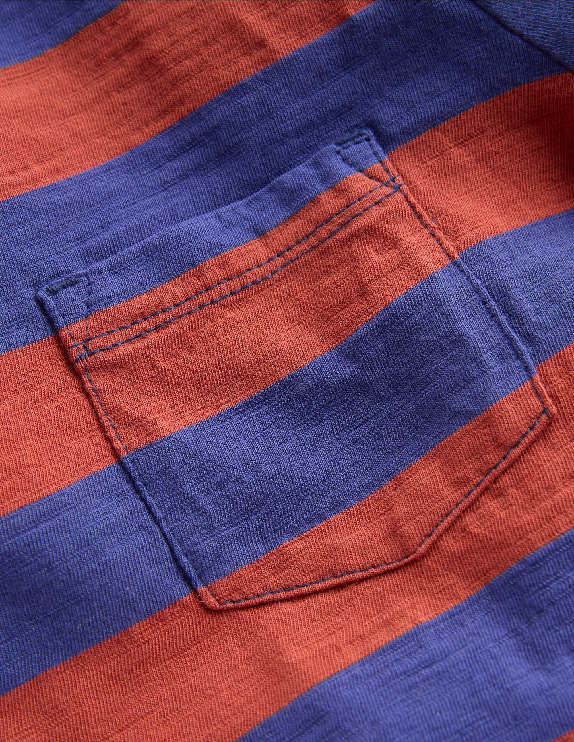 Everyday Long Sleeve T-Shirt-Starboard Blue/ Chestnut Brown - Image 3