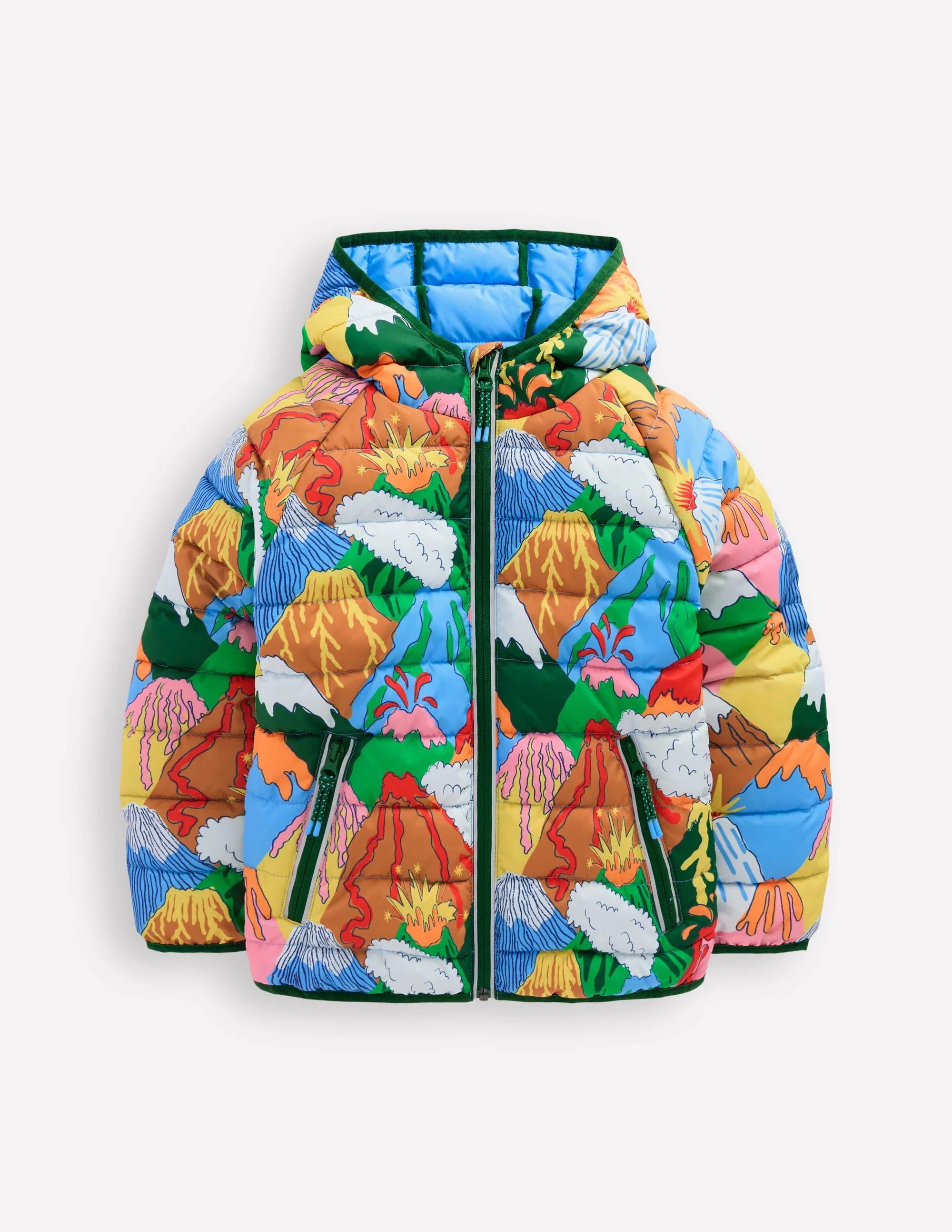 Pack-away Padded Jacket-Multi Volcanoes - Image 4