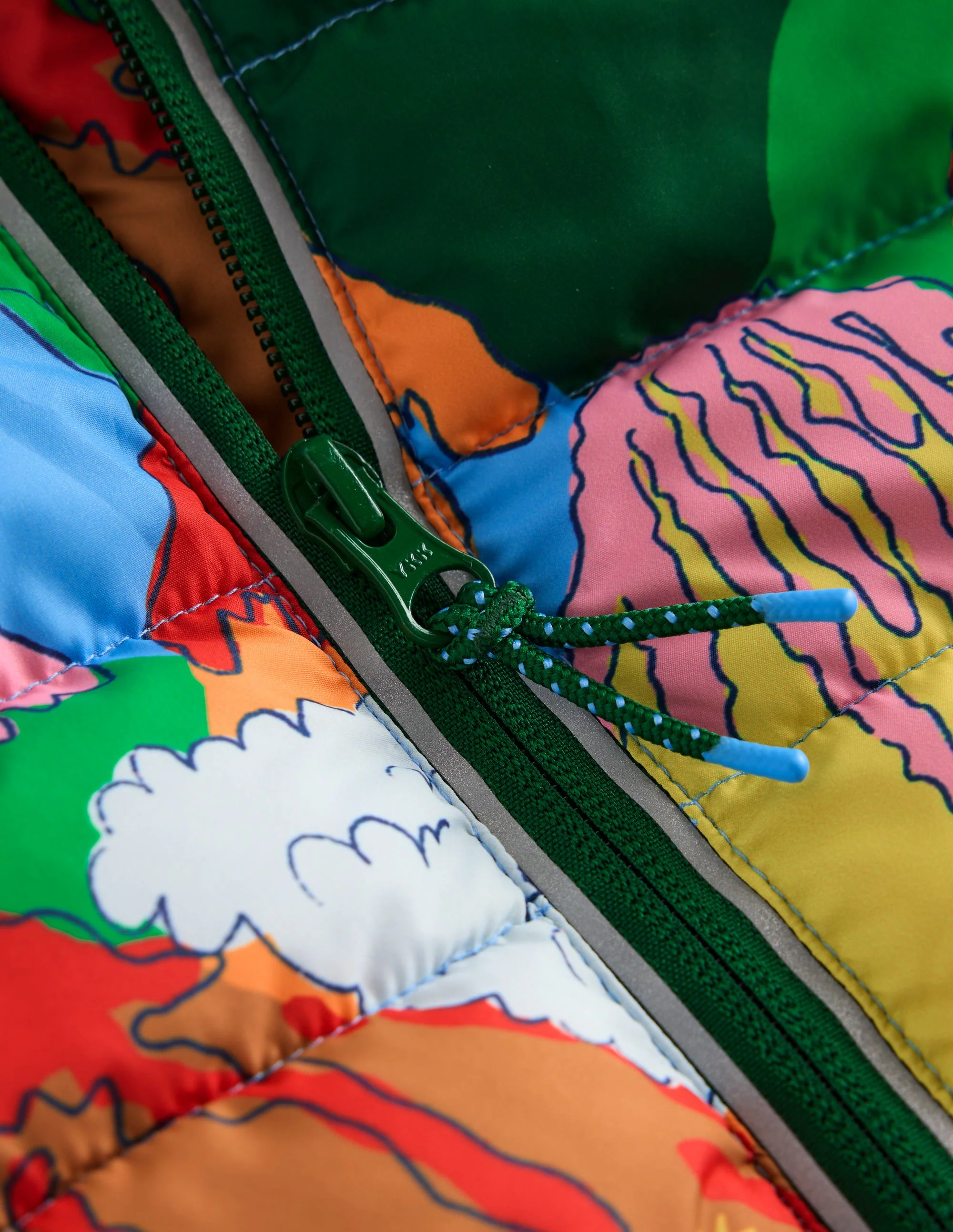 Pack-away Padded Jacket-Multi Volcanoes - Image 6