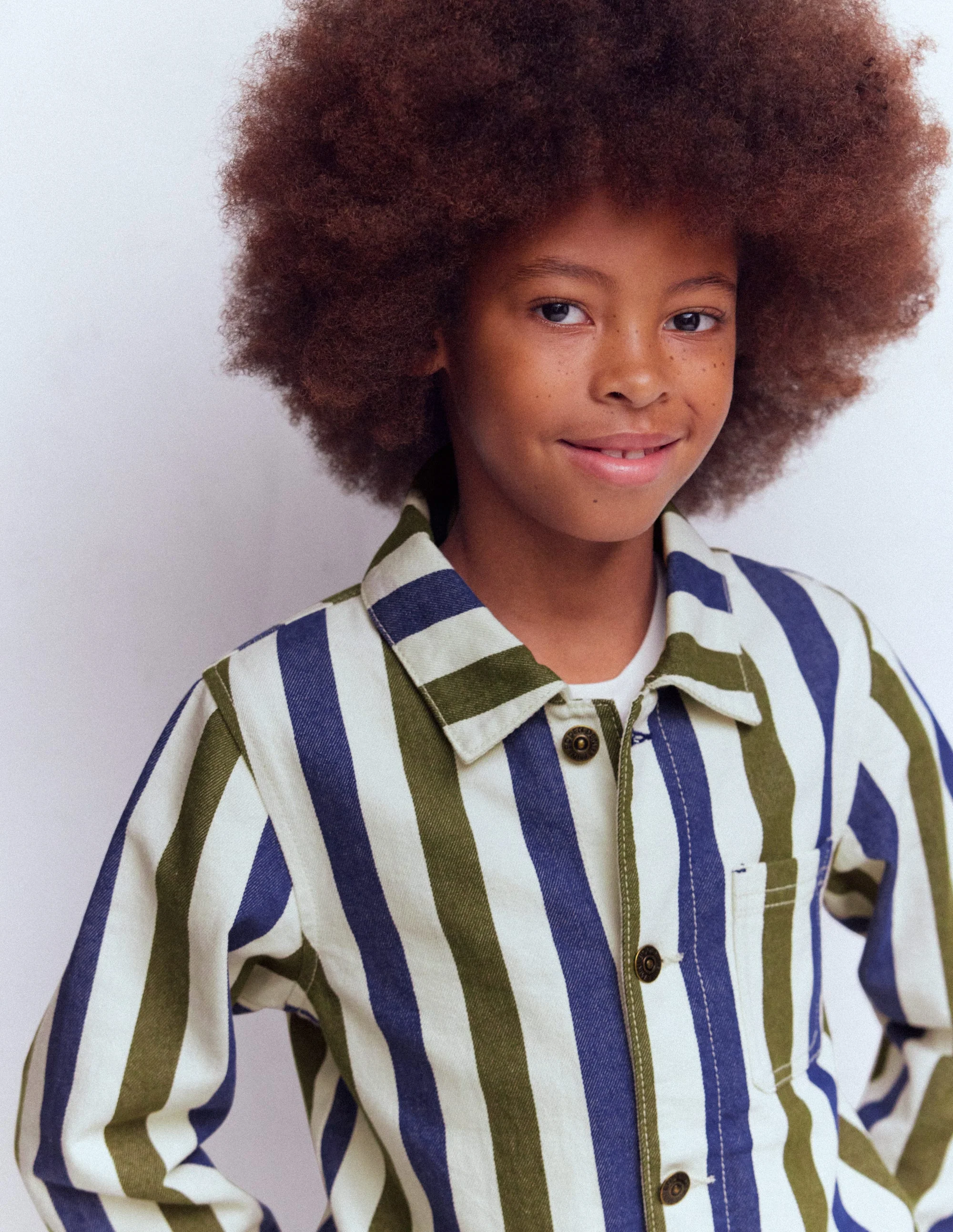 Twill Jacket-Blue and Green Stripe - Image 3