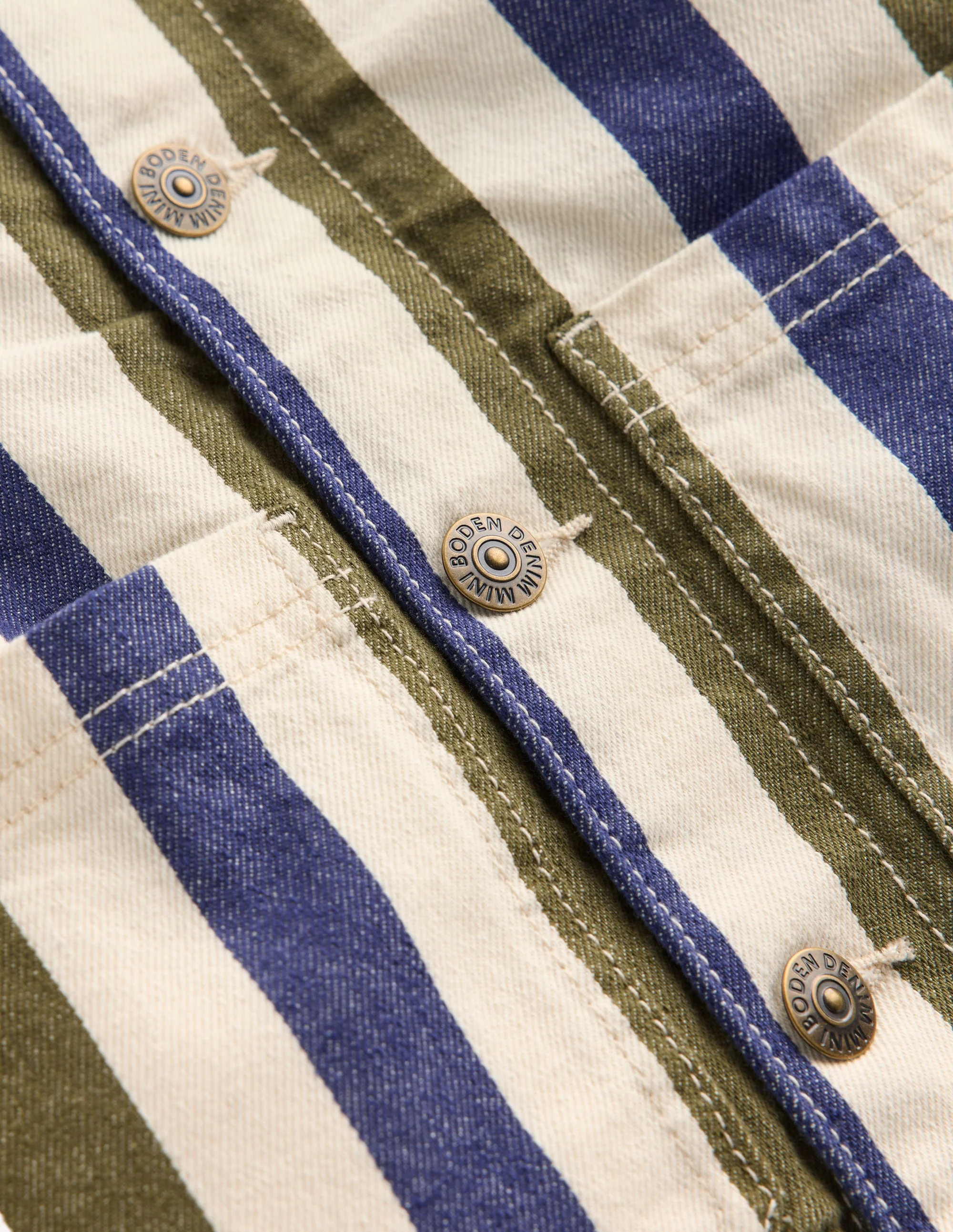 Twill Jacket-Blue and Green Stripe - Image 6