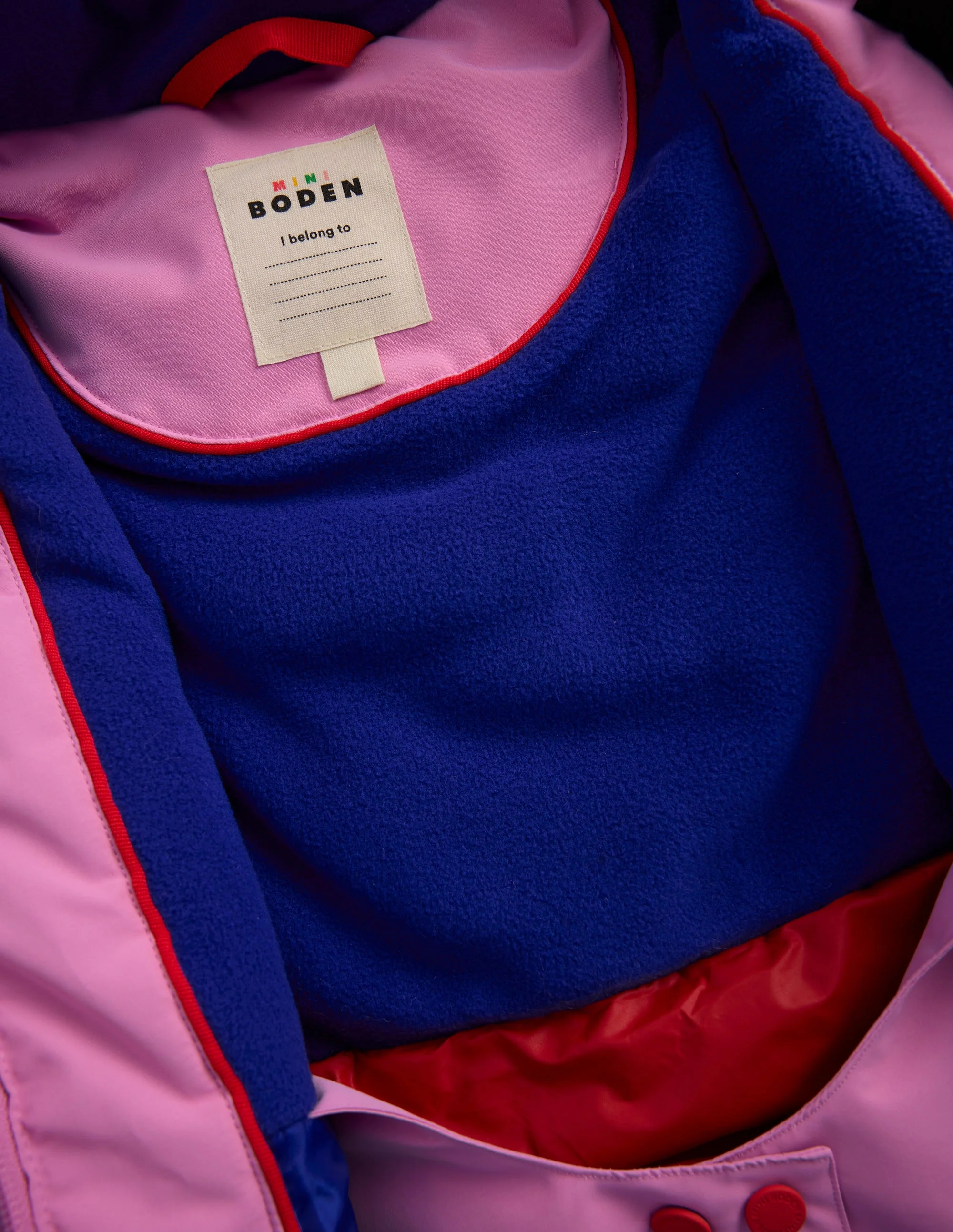 All-weather Waterproof Coat-Pink Metallic Colourblock - Image 7