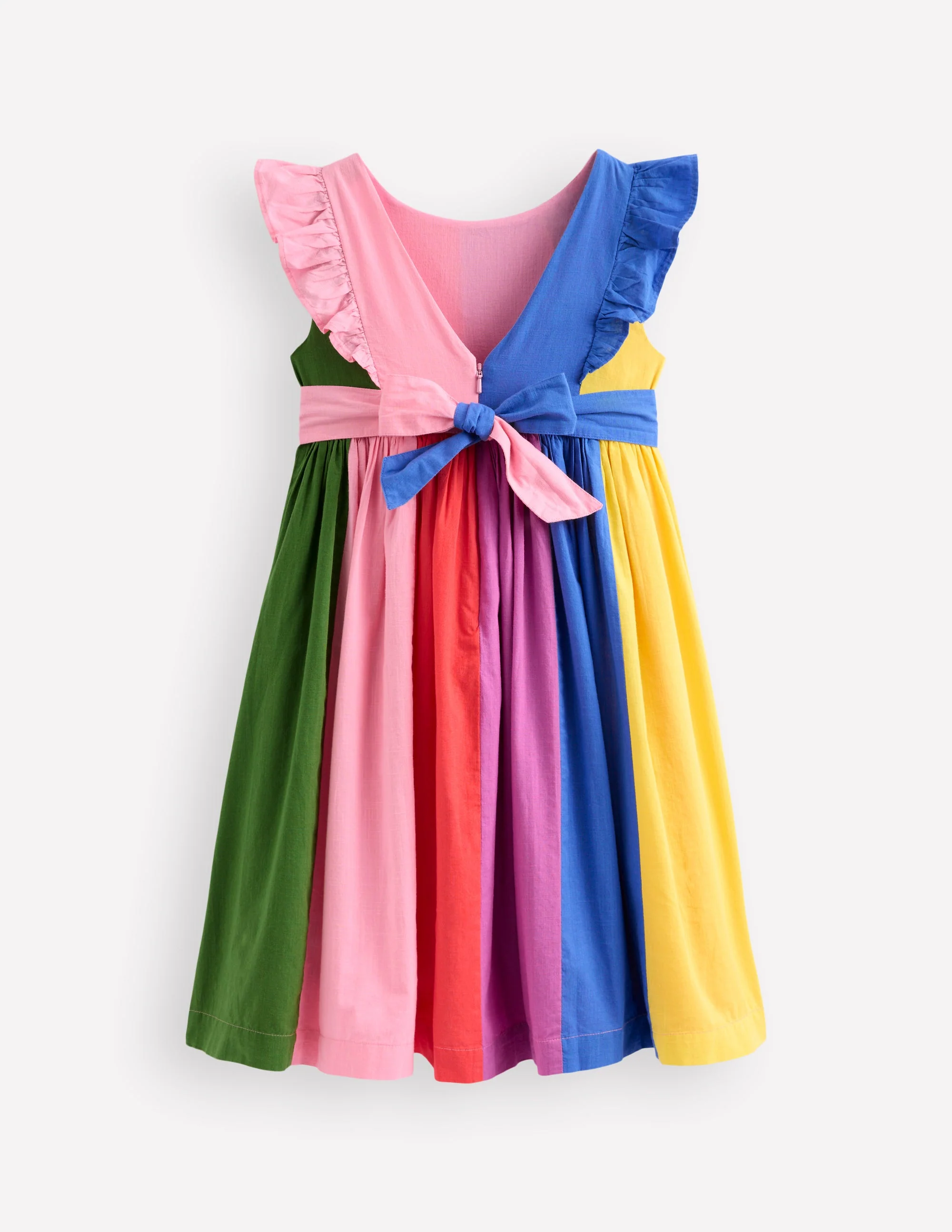 Bow Back Midi Dress-Multi Rainbow - Image 3