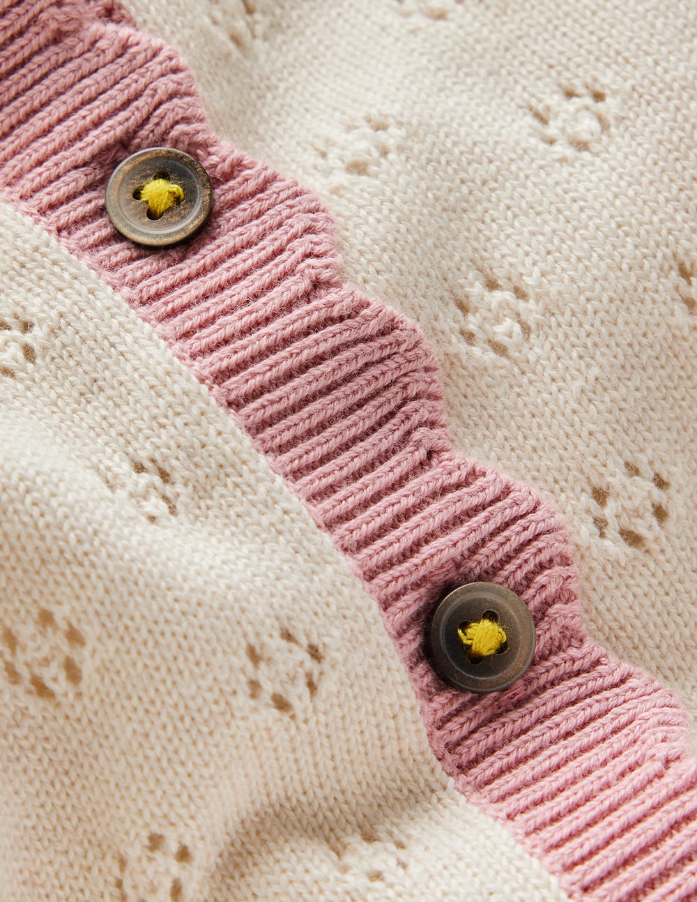 Everyday Scalloped Cardigan-Soft Ivory - Image 3