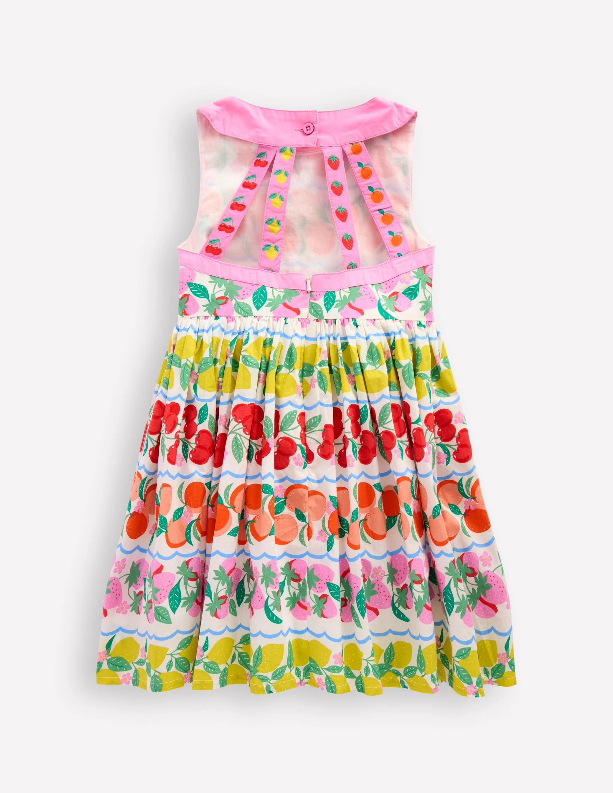 Harlow Back Detail Dress-Rainbow Fruit Stripe - Image 3