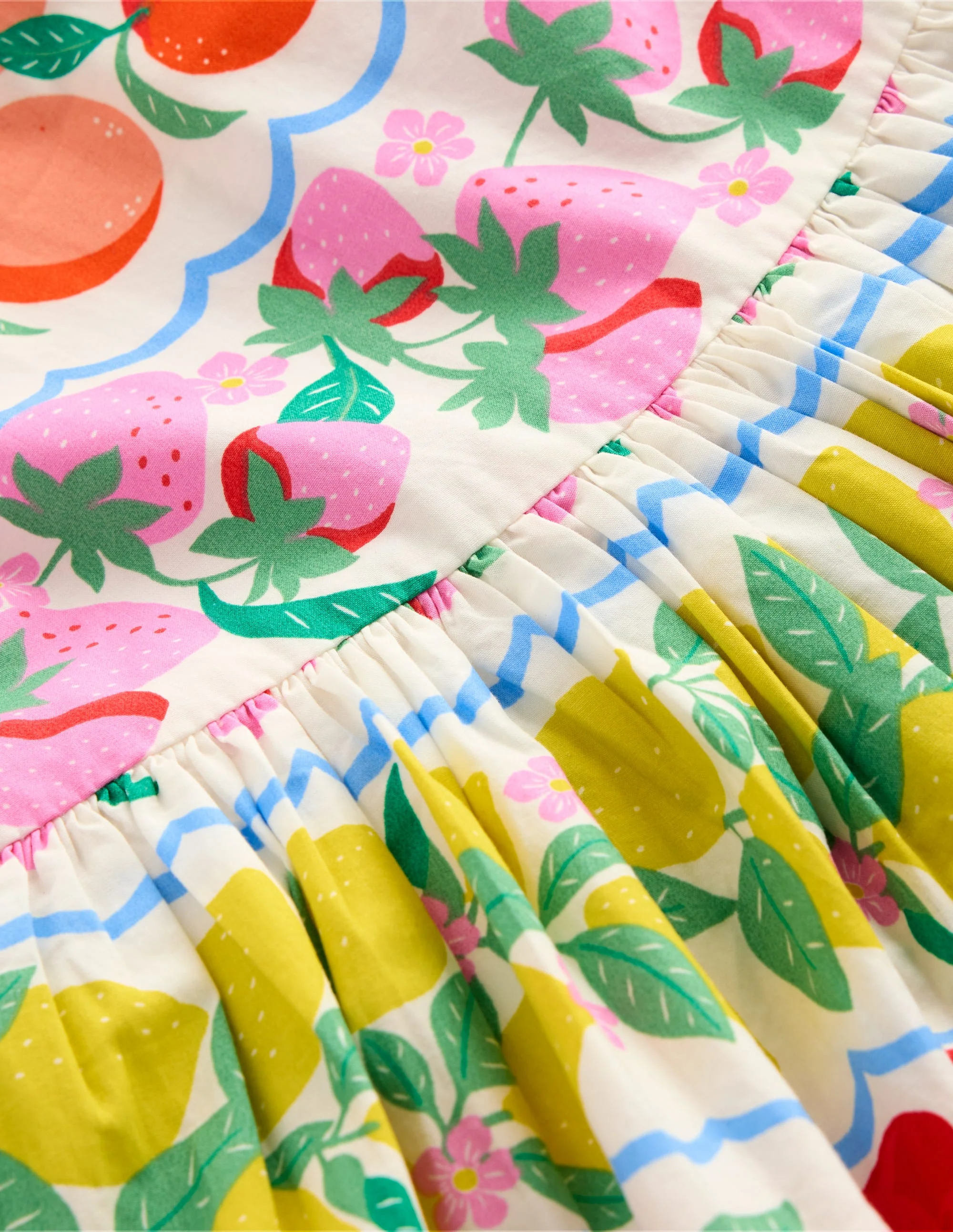 Harlow Back Detail Dress-Rainbow Fruit Stripe - Image 4