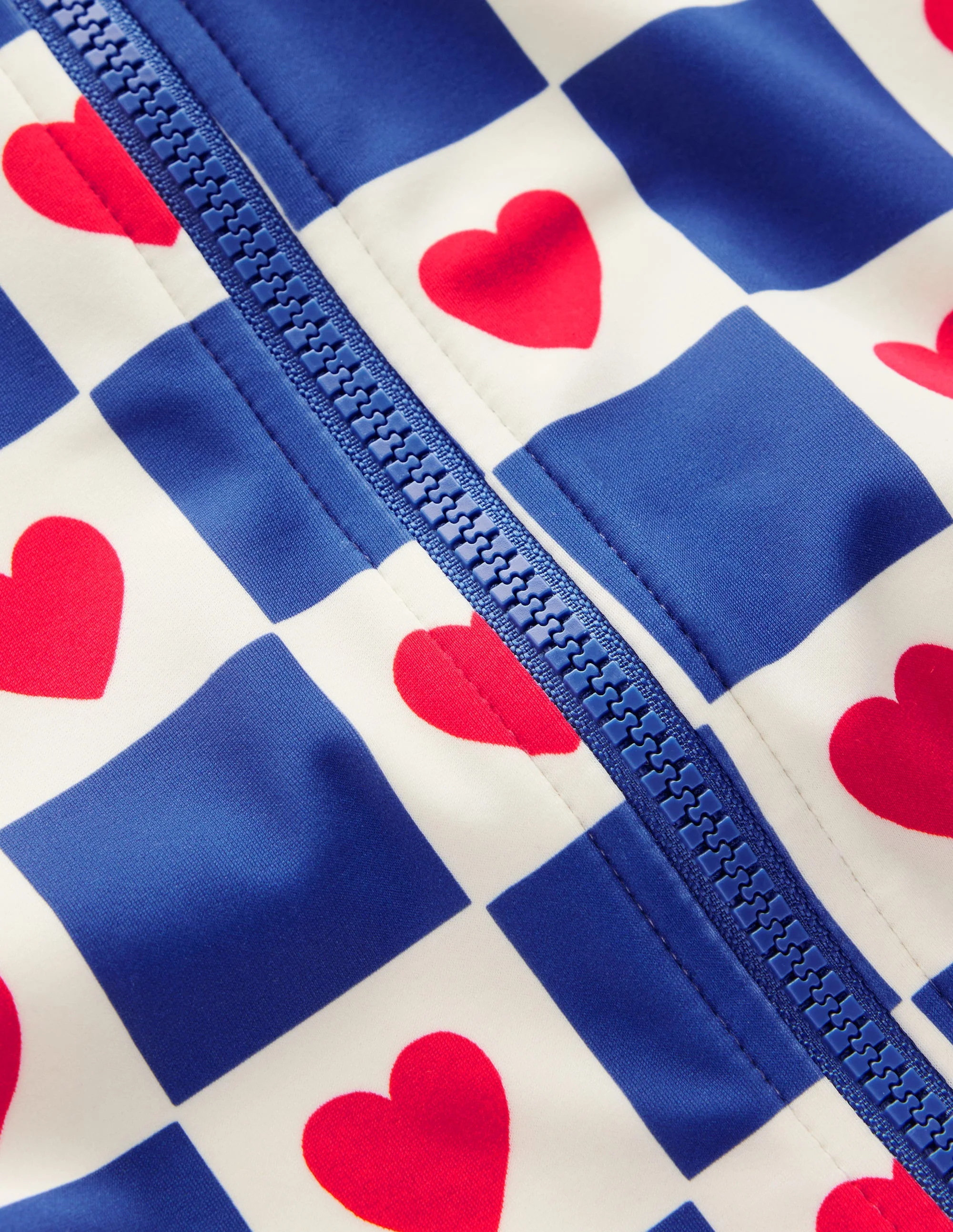 Long-Sleeved Swimsuit-Bluejay Heart Stamp - Image 3