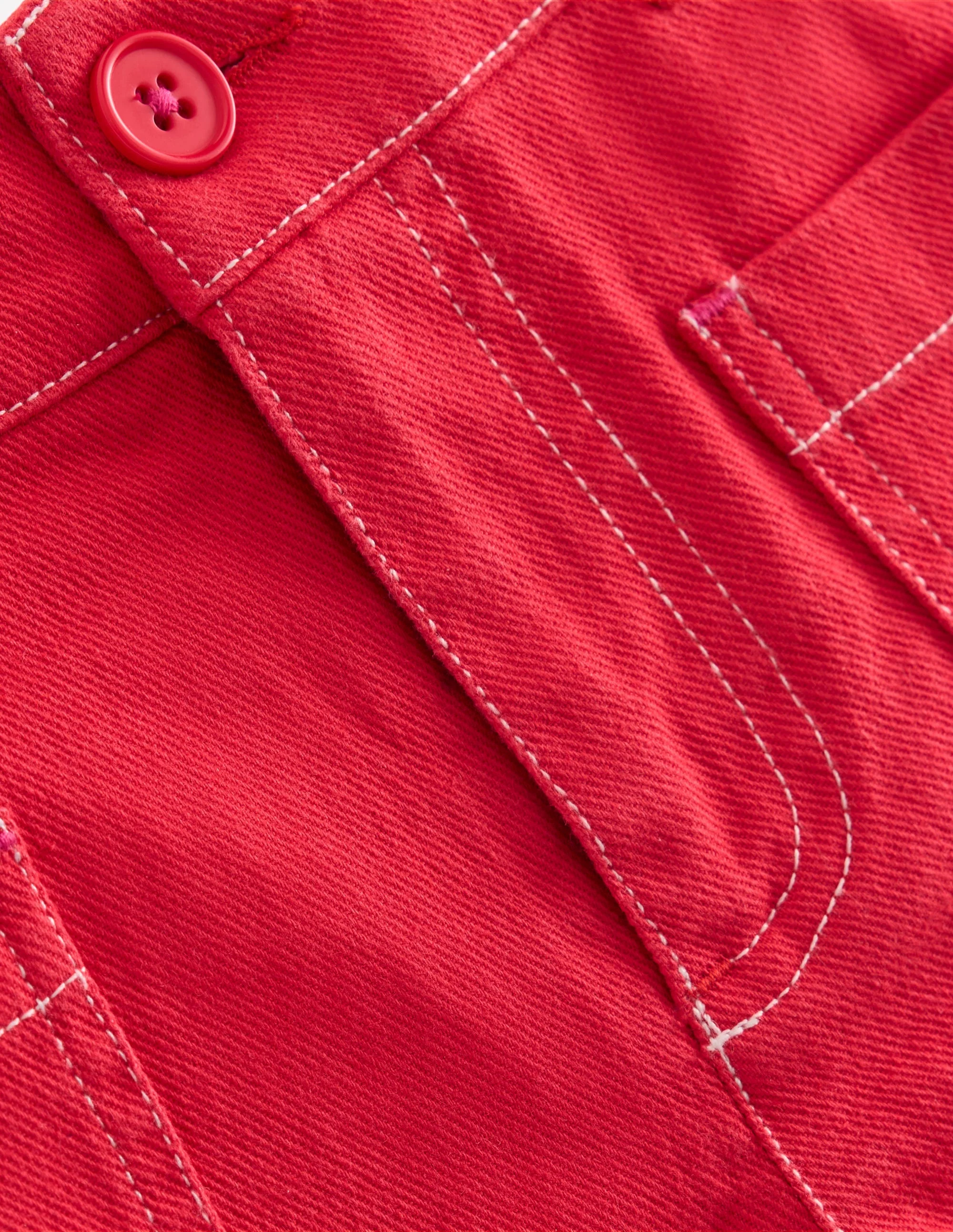 Patch Pocket Shorts-Red - Image 3