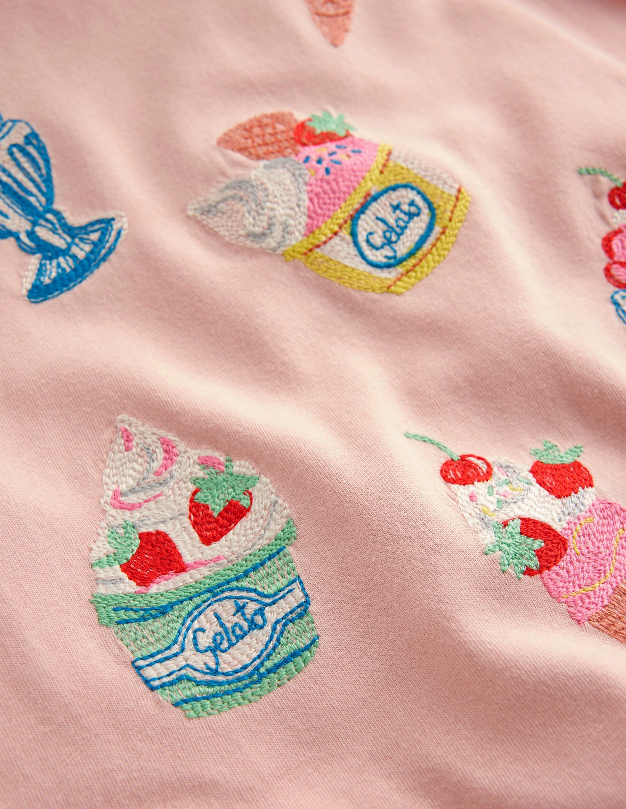 Puff Sleeve Superstitch Top-Chalk Pink Ice Creams - Image 3