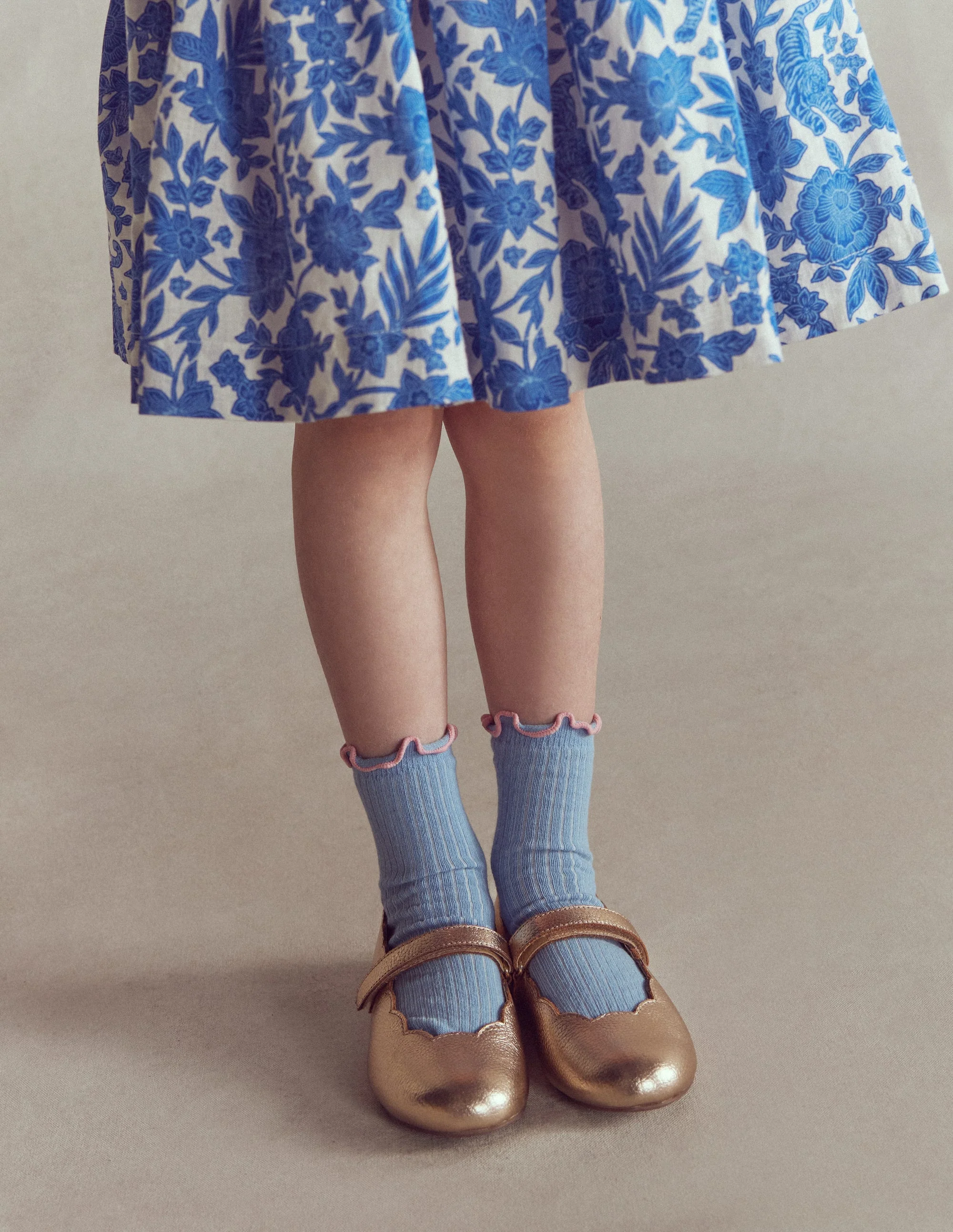 Scallop Mary Janes-Gold - Image 3