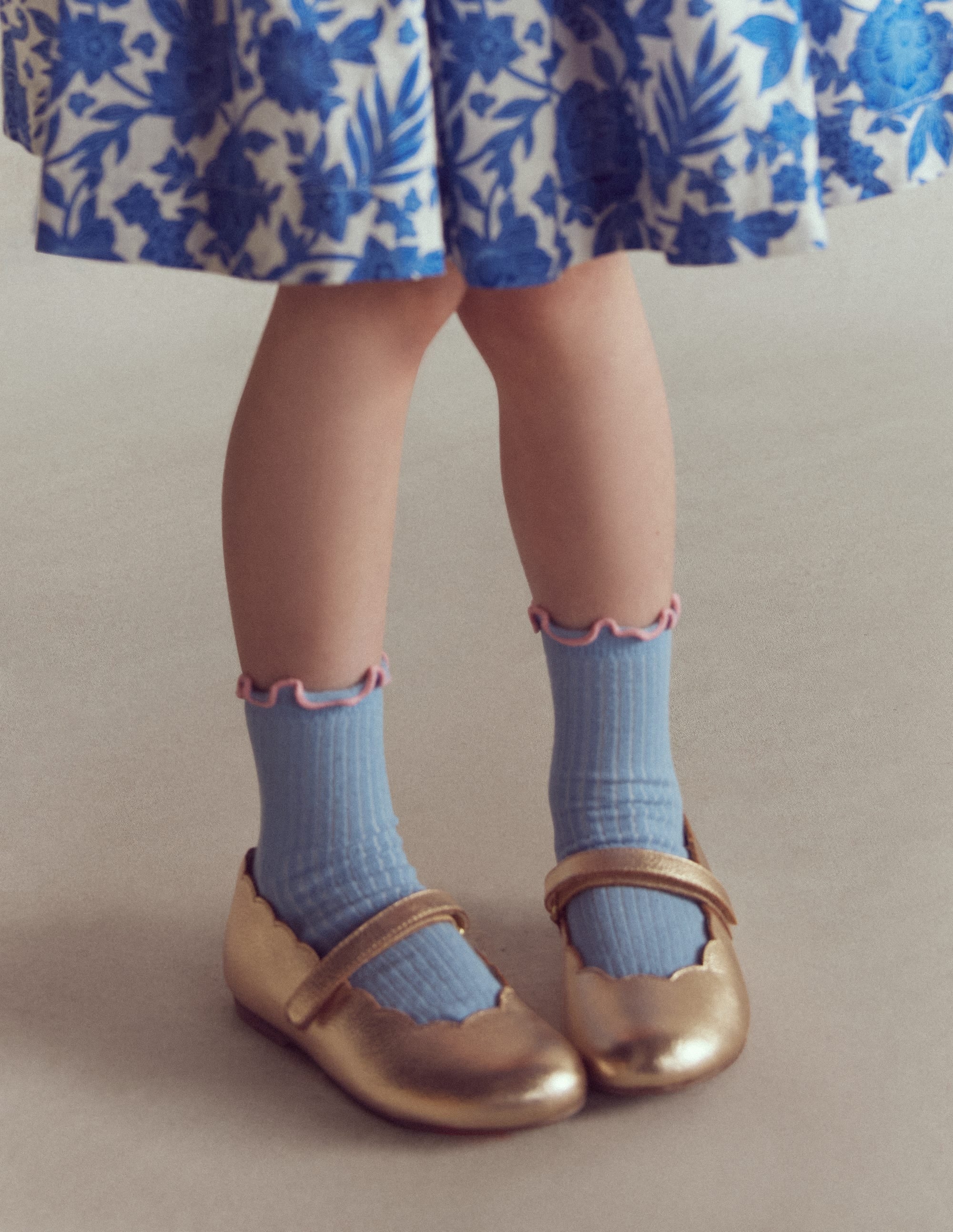 Scallop Mary Janes-Gold - Image 4