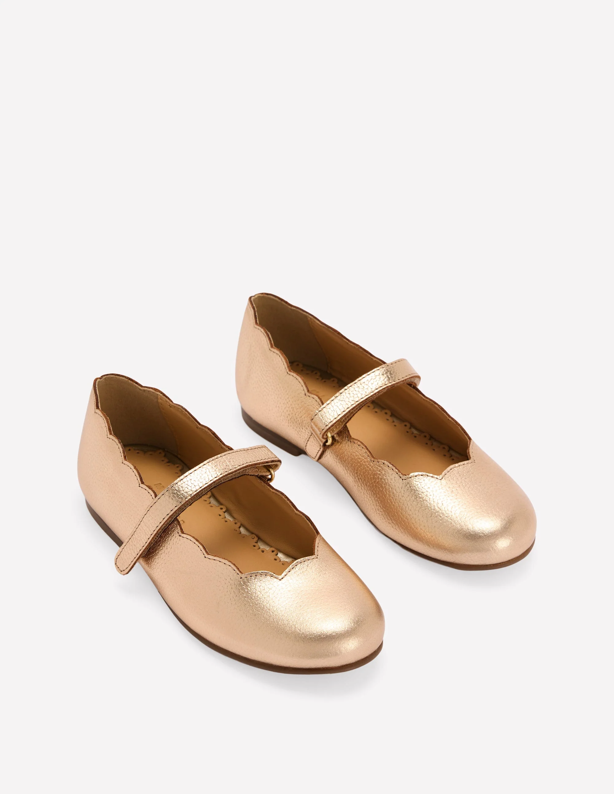 Scallop Mary Janes-Gold - Image 6