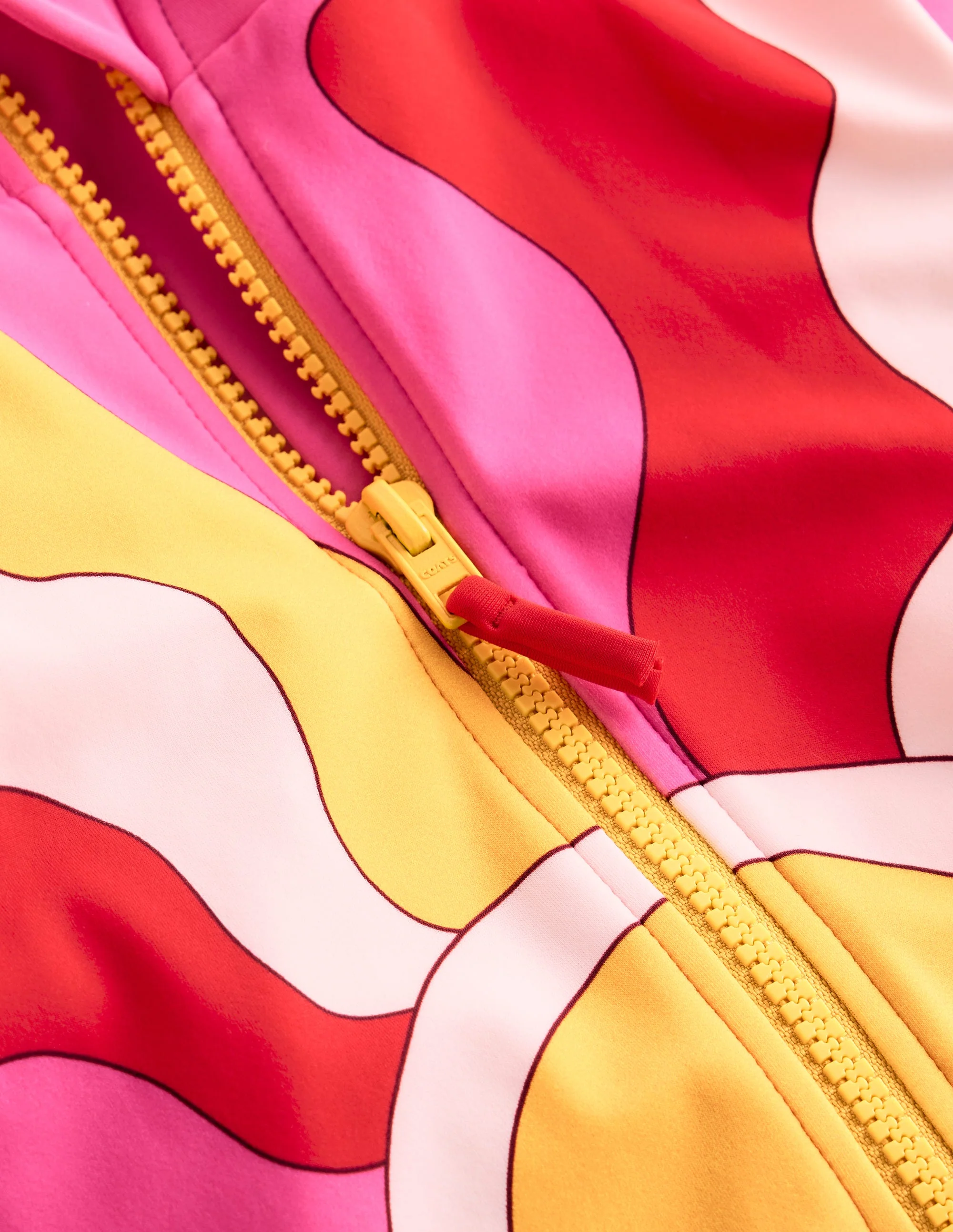 Short Sleeve Swimsuit-Cinnamon Red Sixties Sunrise - Image 3