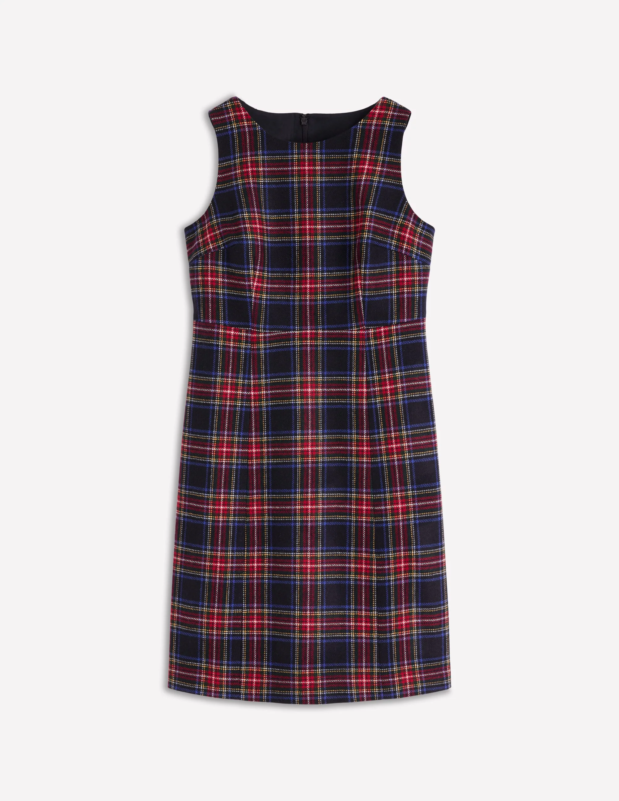 Annie Check Shift Dress-Navy, Green and Red Check - Image 5