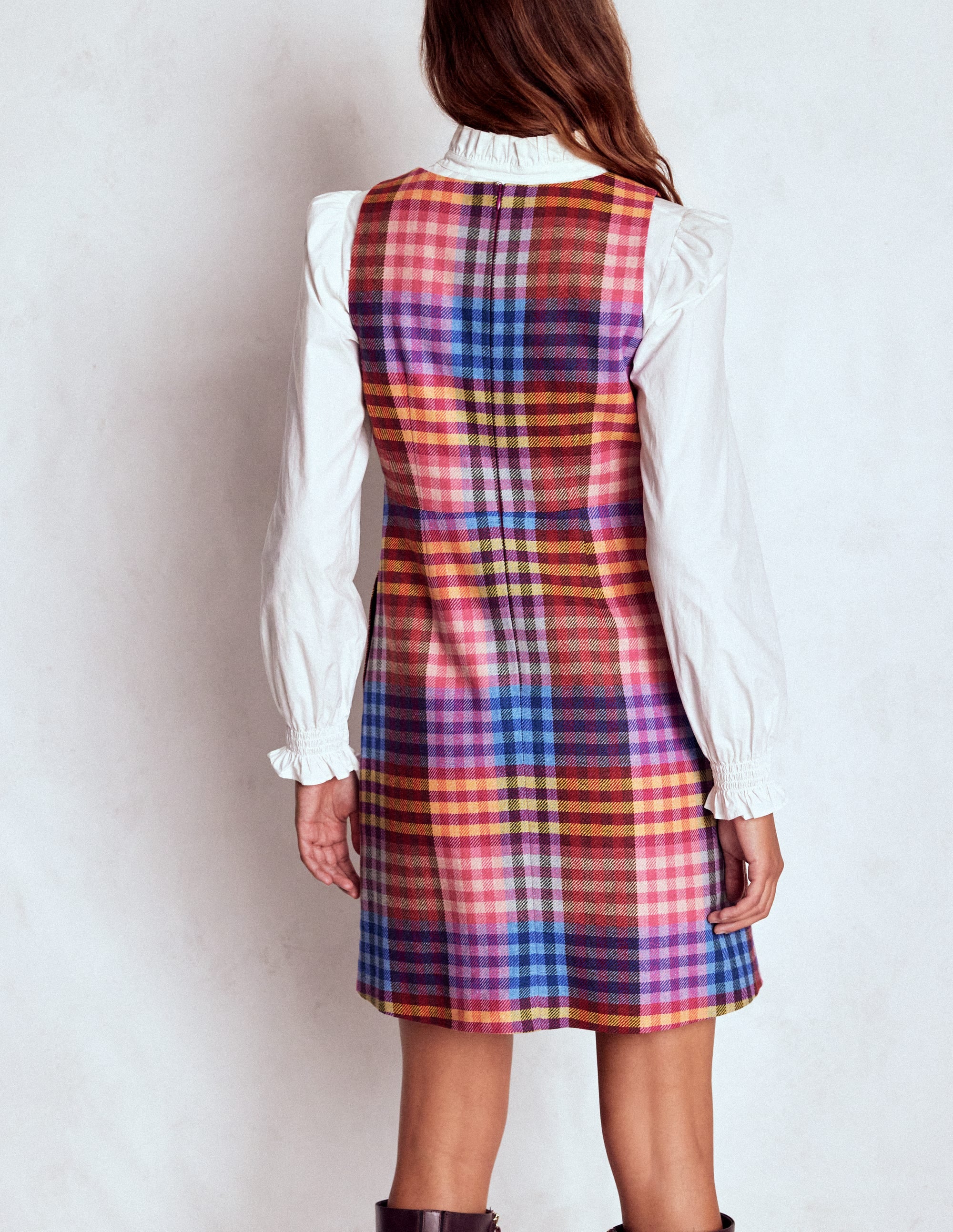 Annie Check Shift Dress-Rainbow Multigingham - Image 3