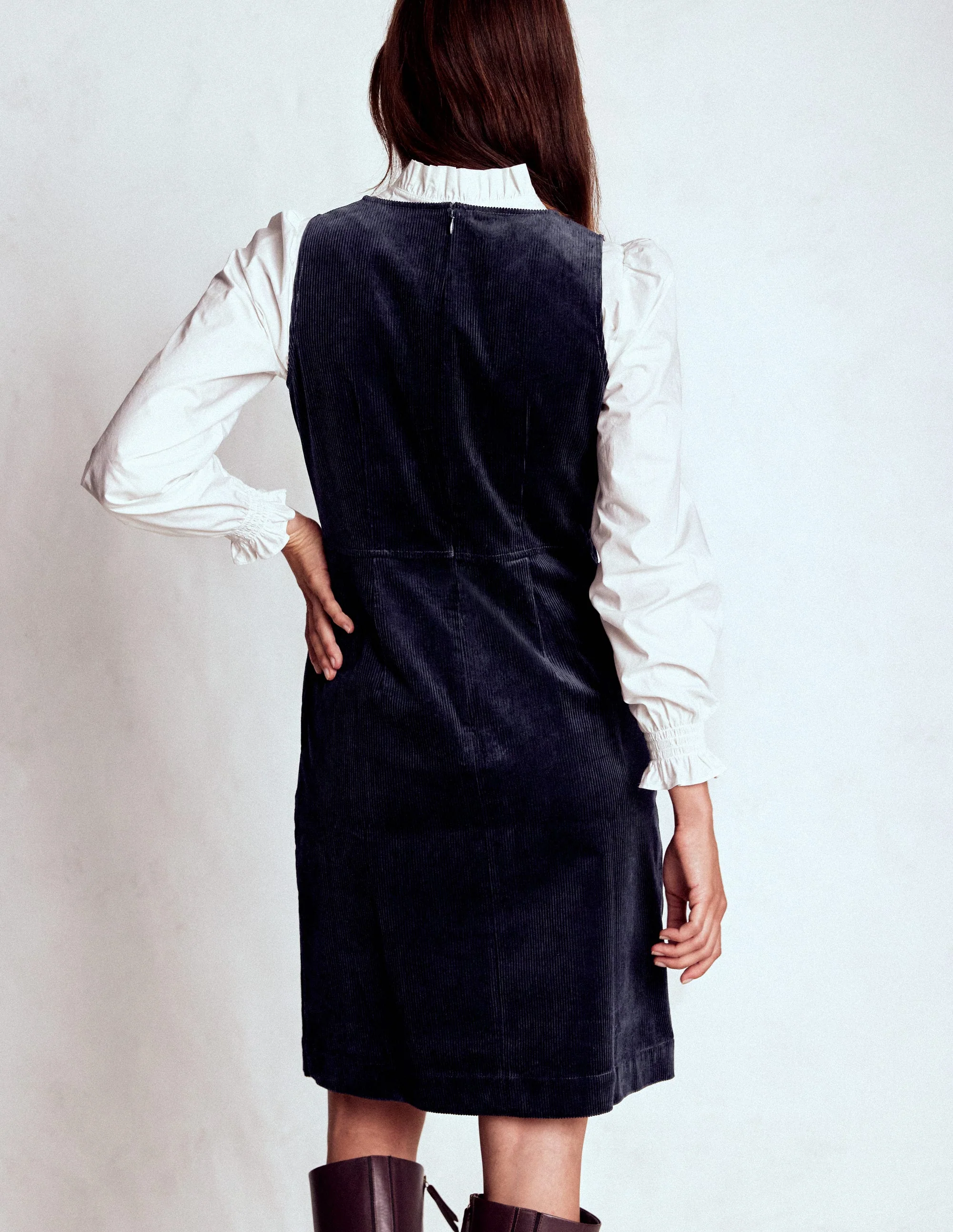 Annie Cord Shift Dress-Navy - Image 3
