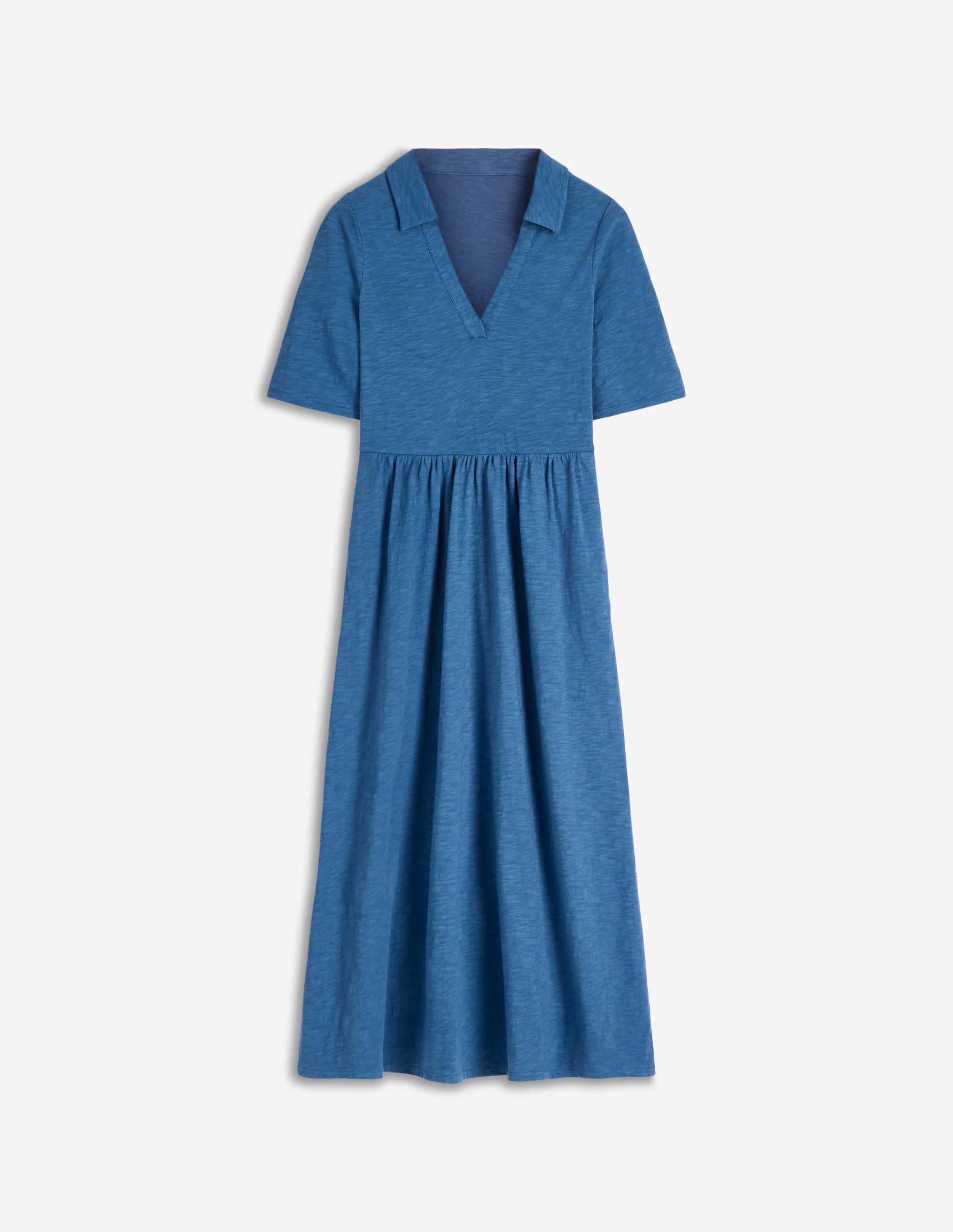 Aria Collared Jersey Dress-Tourmaline Blue - Image 7