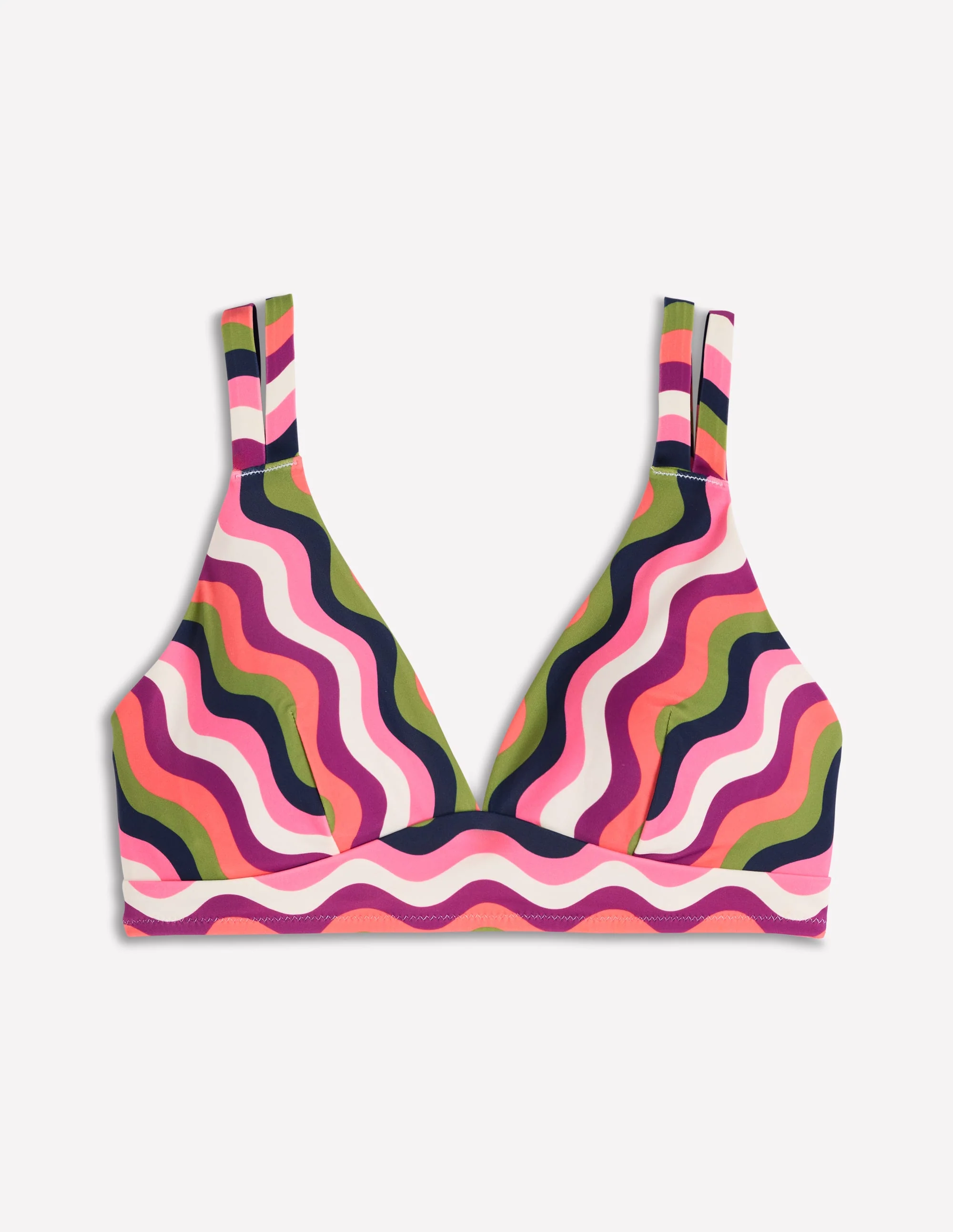 Arles Bikini Top-Multi, Wavy Stripe - Image 5