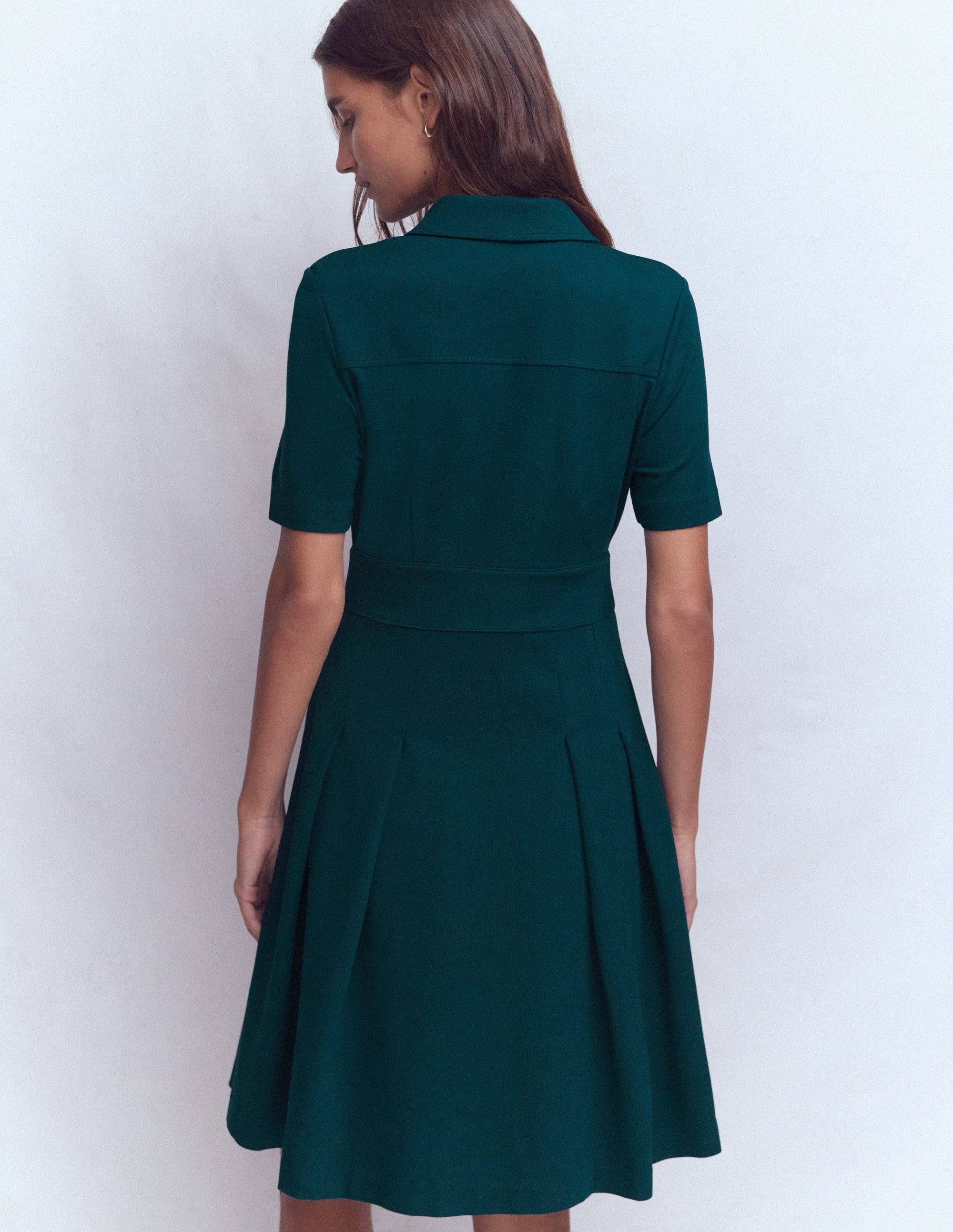 Bridget Ponte Short Dress-Midnight Teal - Image 4