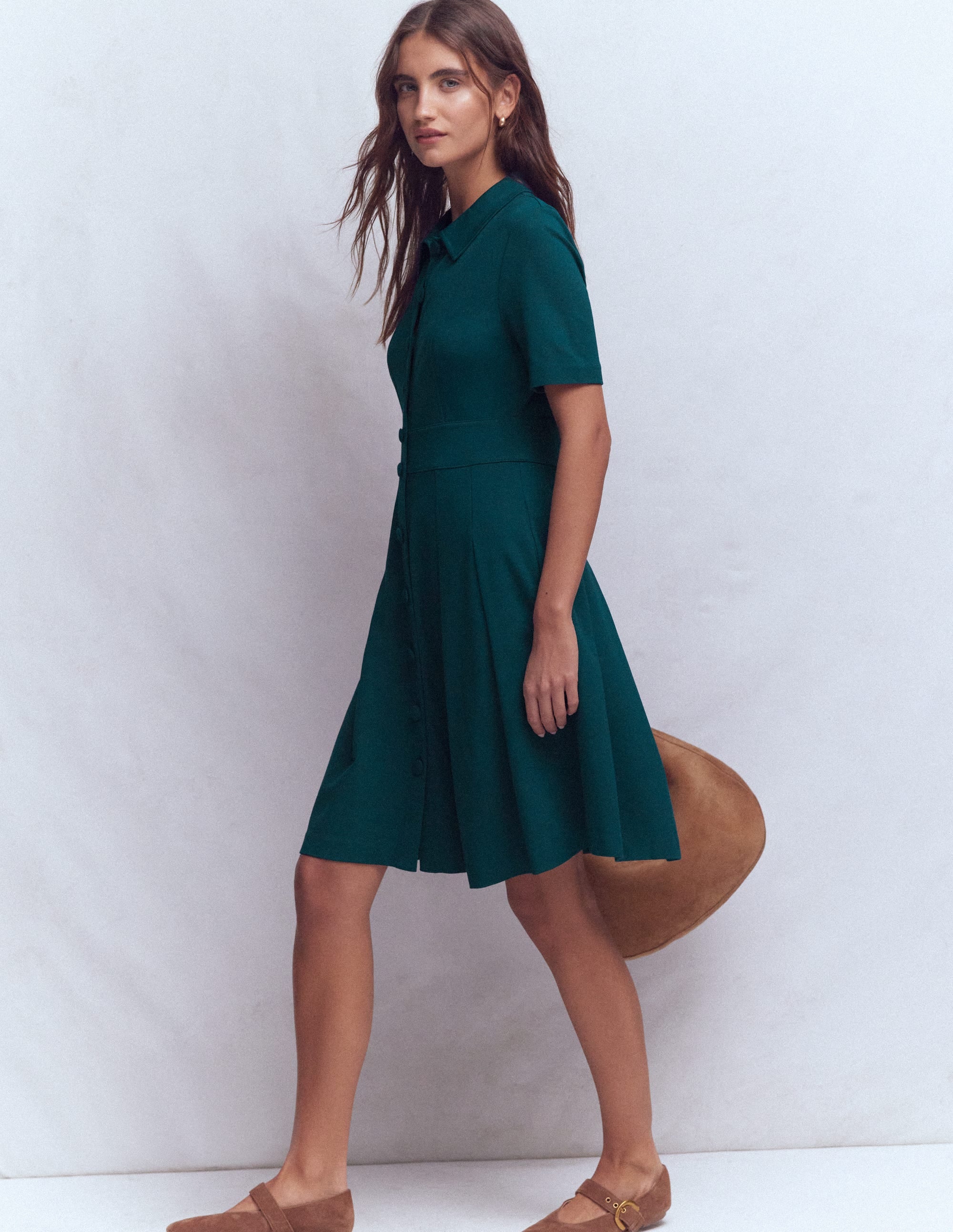 Bridget Ponte Short Dress-Midnight Teal - Image 6