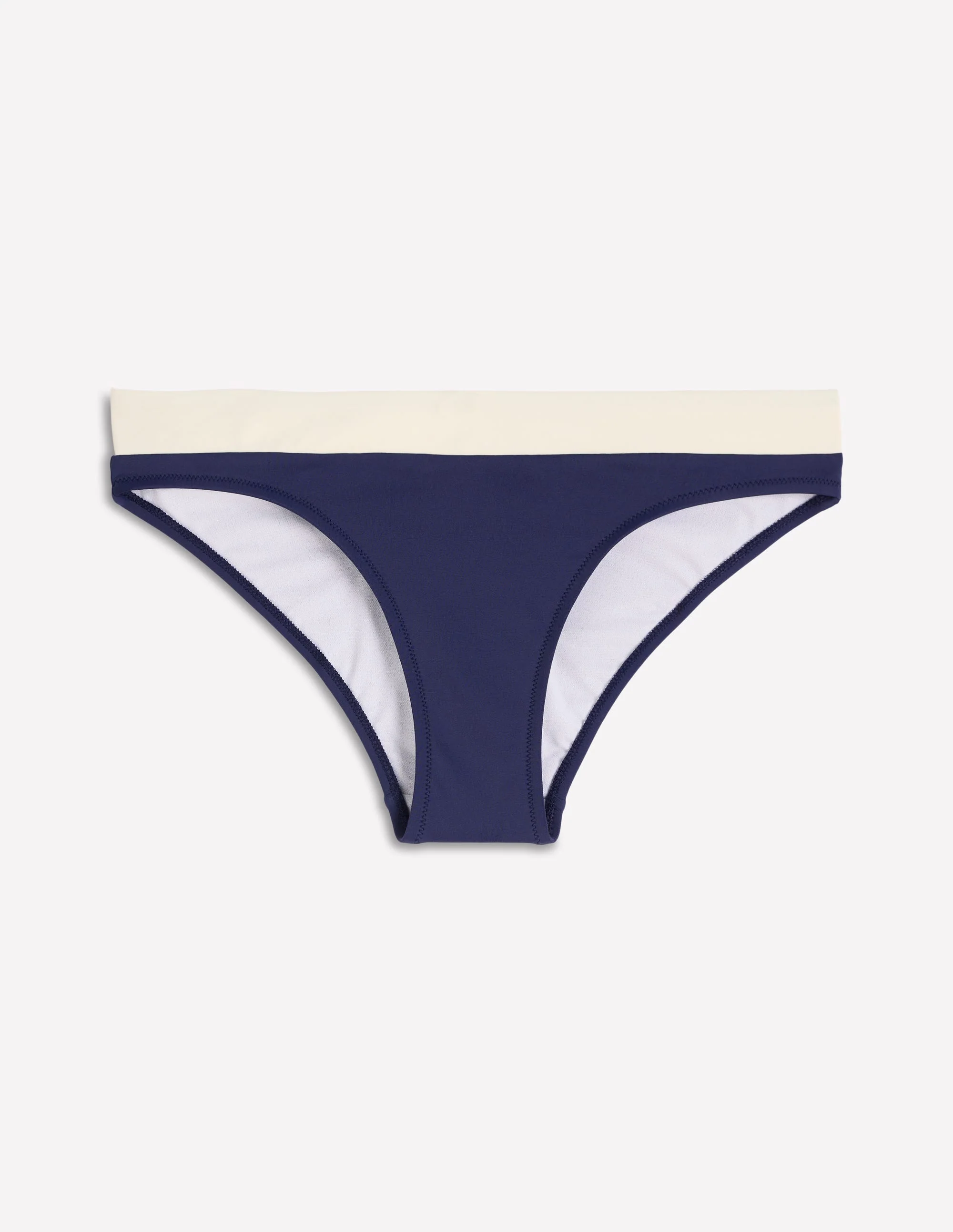 Campania Bikini Bottoms-Navy, Ivory Colourblock - Image 5
