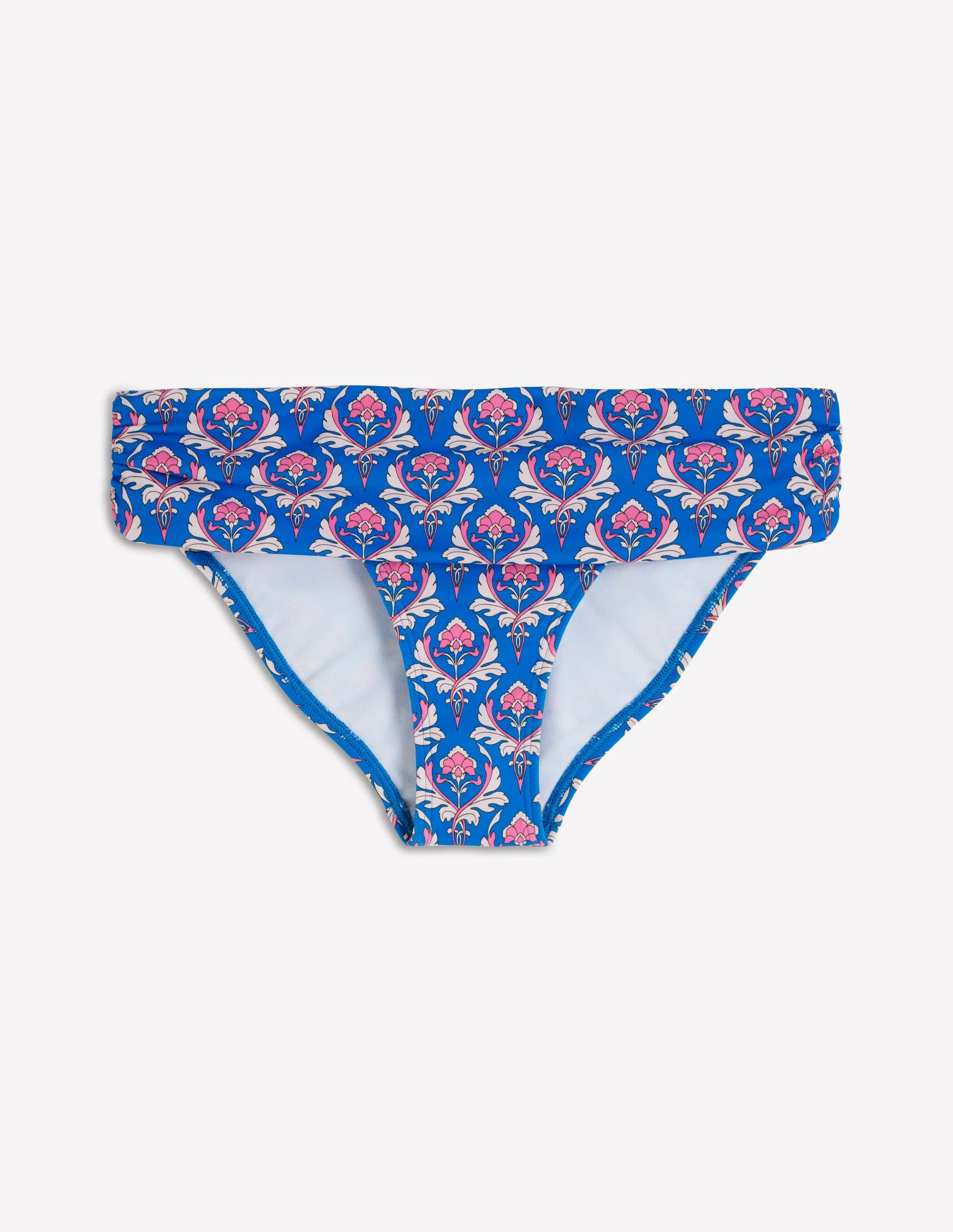 Classic Fold Bikini Bottoms-Blue, Ornamental Stamp - Image 6