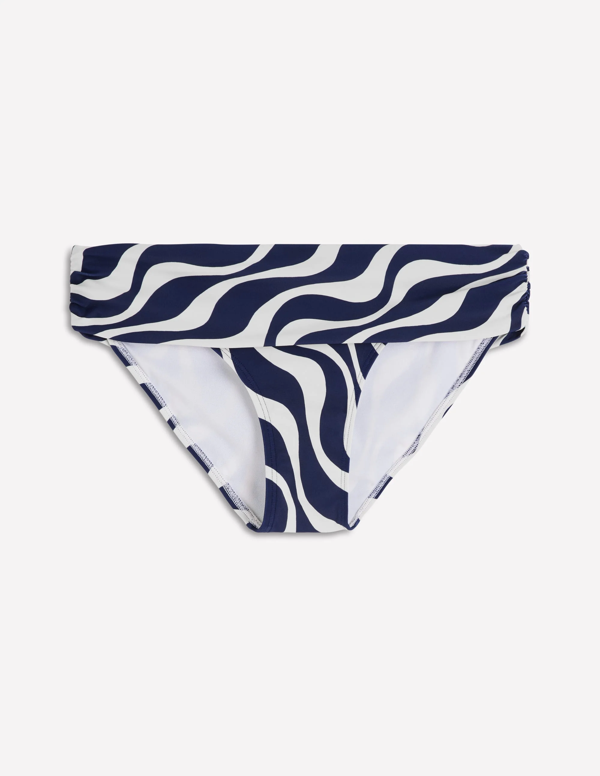 Classic Fold Bikini Bottoms-Navy, Rhythmic Wave - Image 6