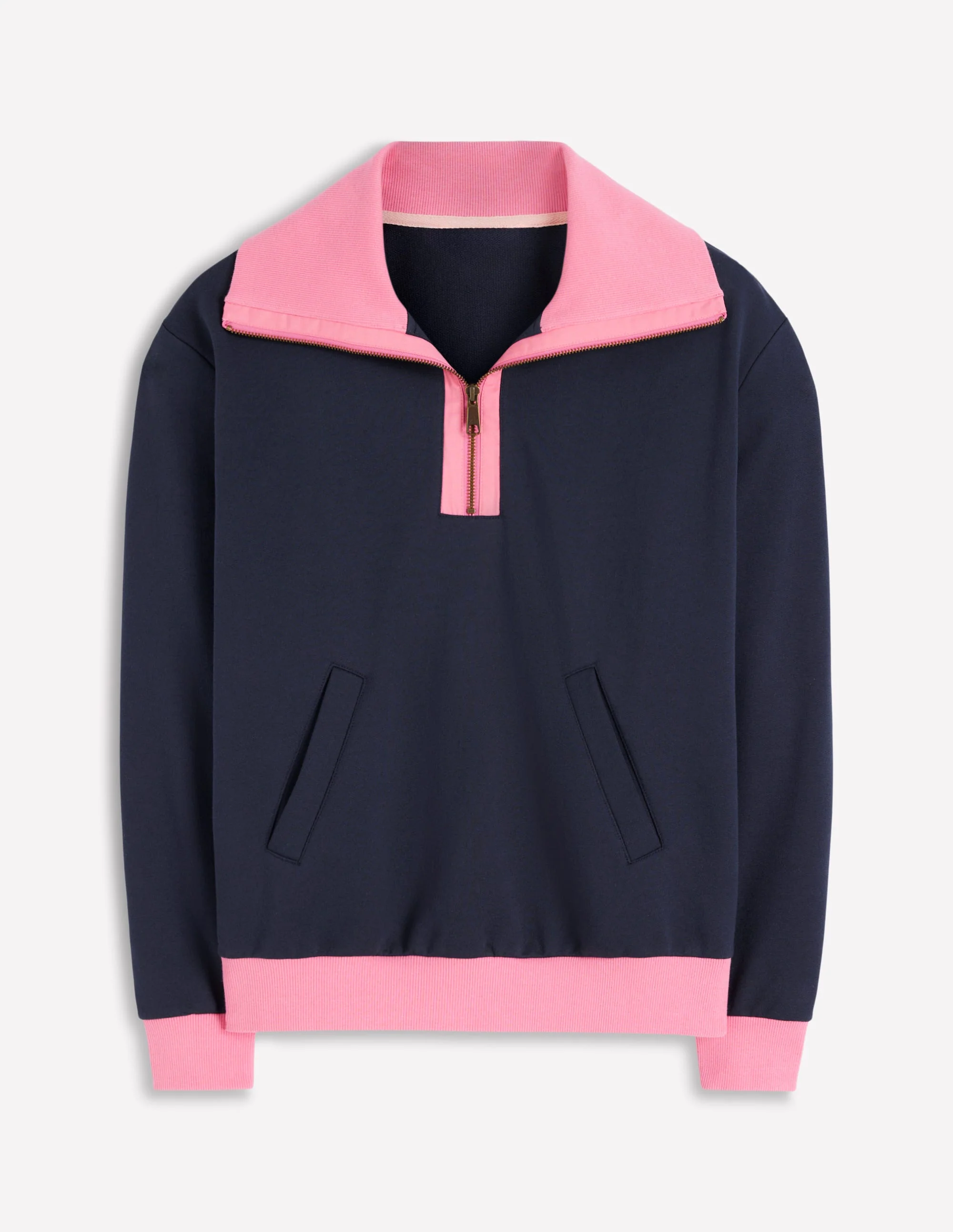 Colourblock Sweatshirt-Pink and Navy - Image 6
