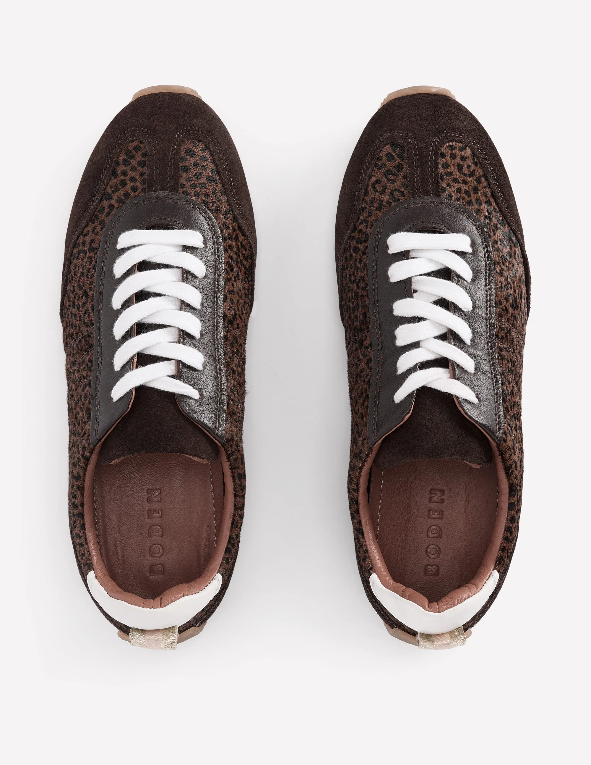Delphine Slim Sole Trainers-Leopard - Image 7