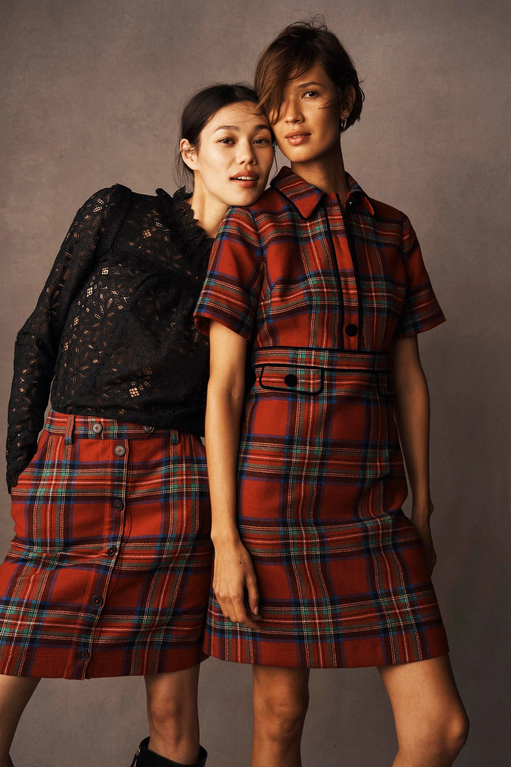 Eda Check Shift Dress-Red, Blue and Green Check - Image 5