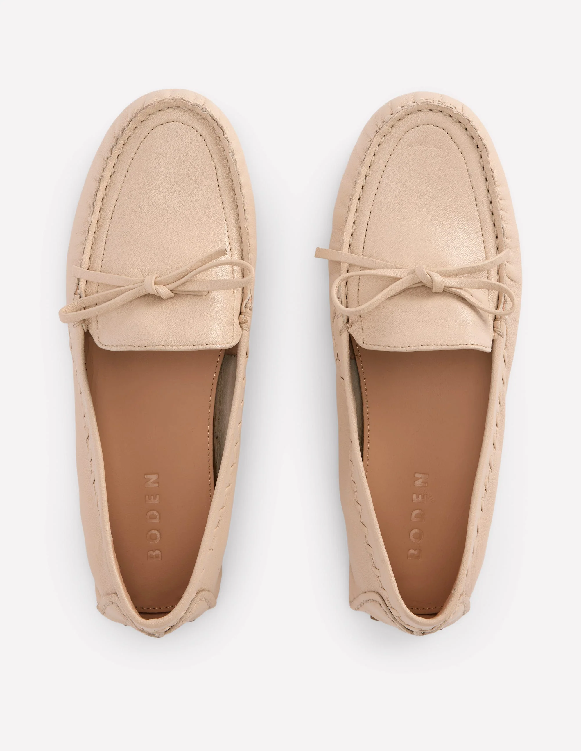 Heidi Stitched Soft Loafers-Ecru - Image 7