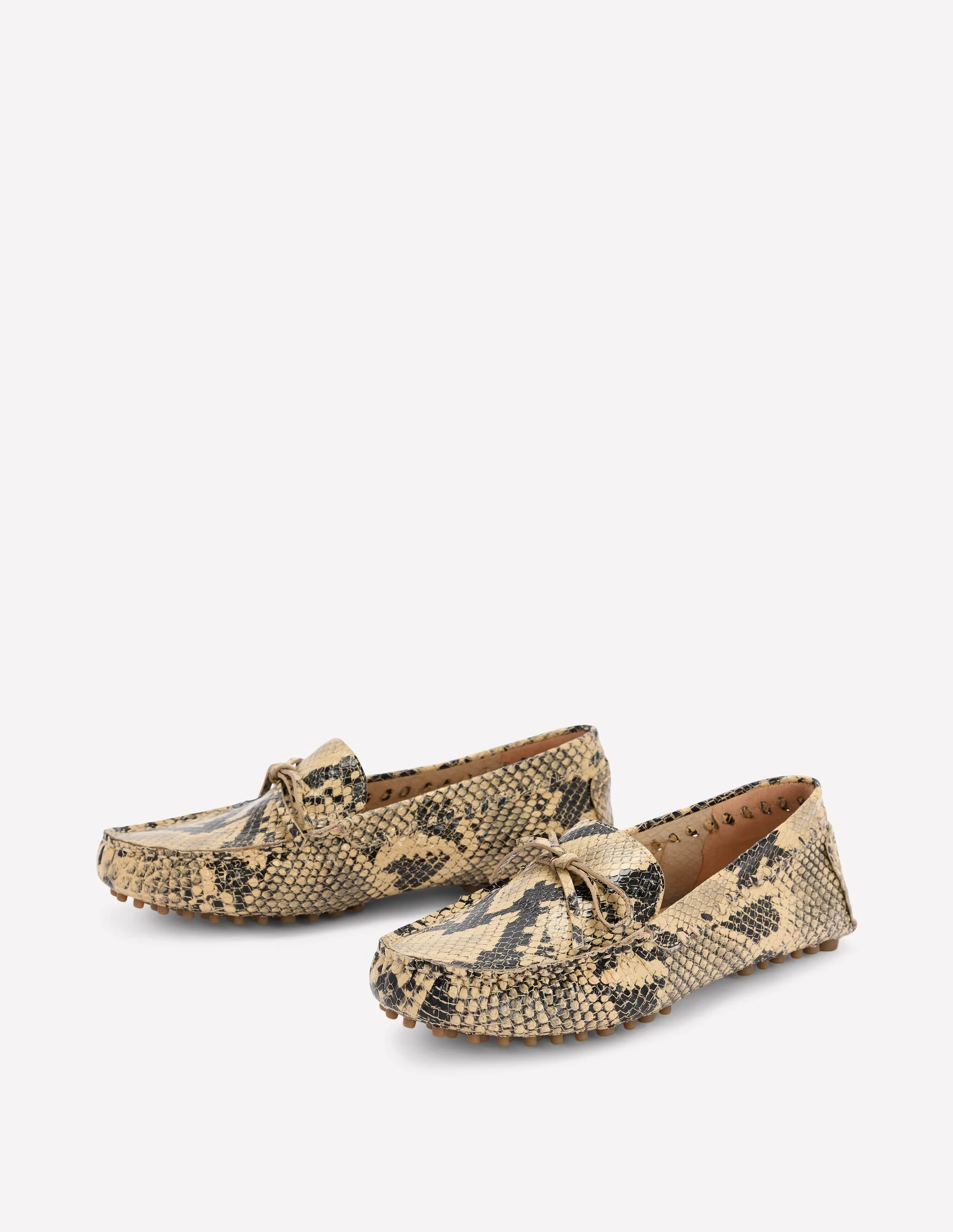 Heidi Stitched Soft Loafers-Snake - Image 4