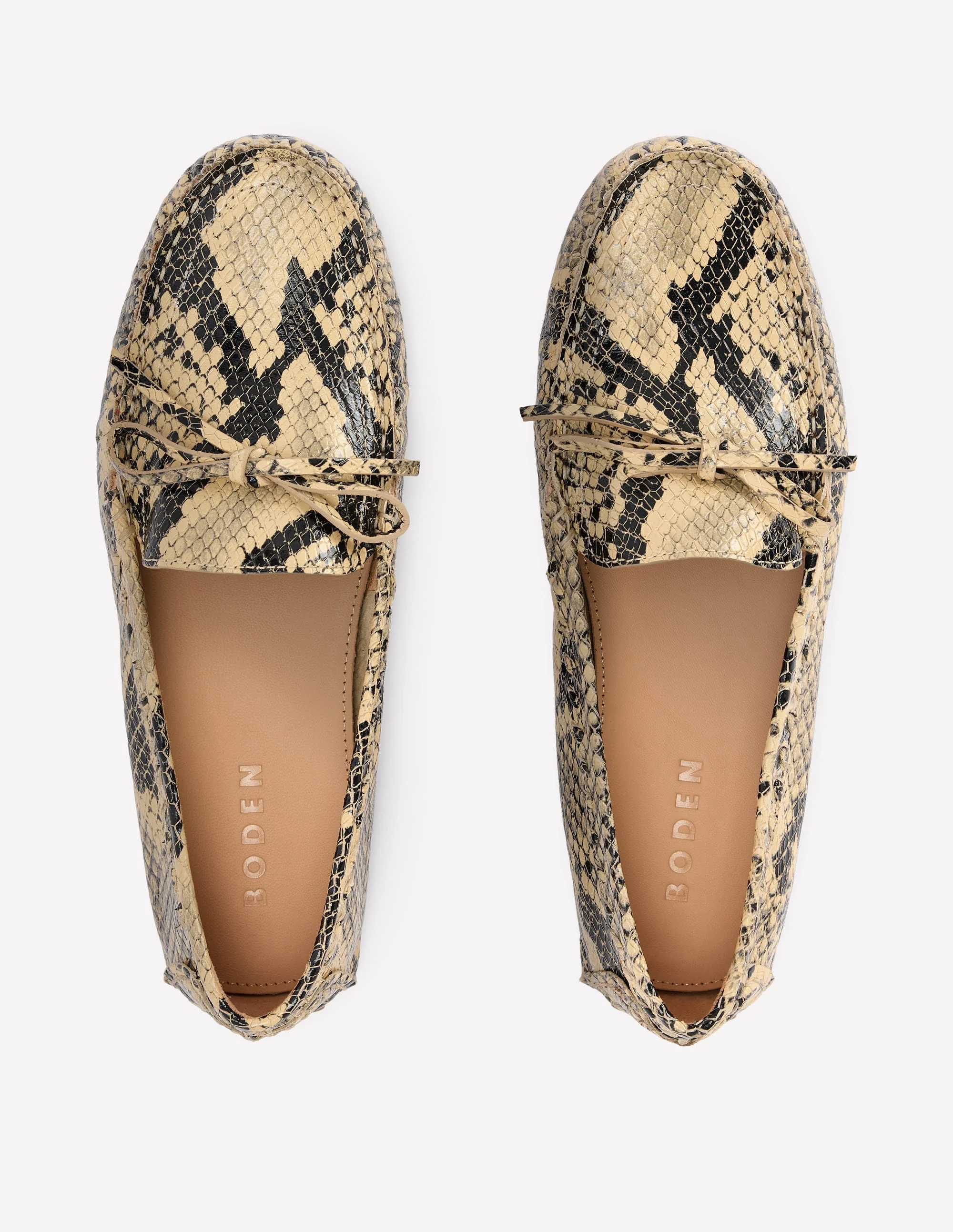 Heidi Stitched Soft Loafers-Snake - Image 6