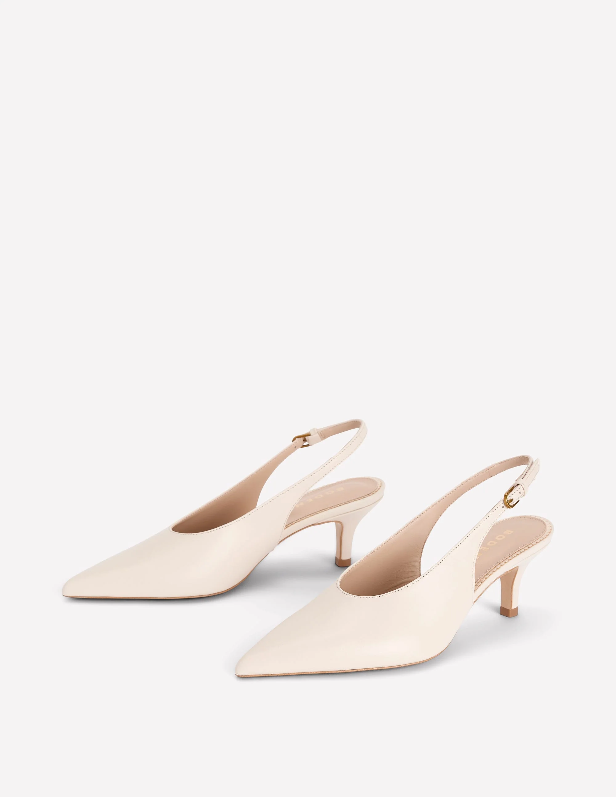 High Cut Slingback Court-Ecru - Image 4