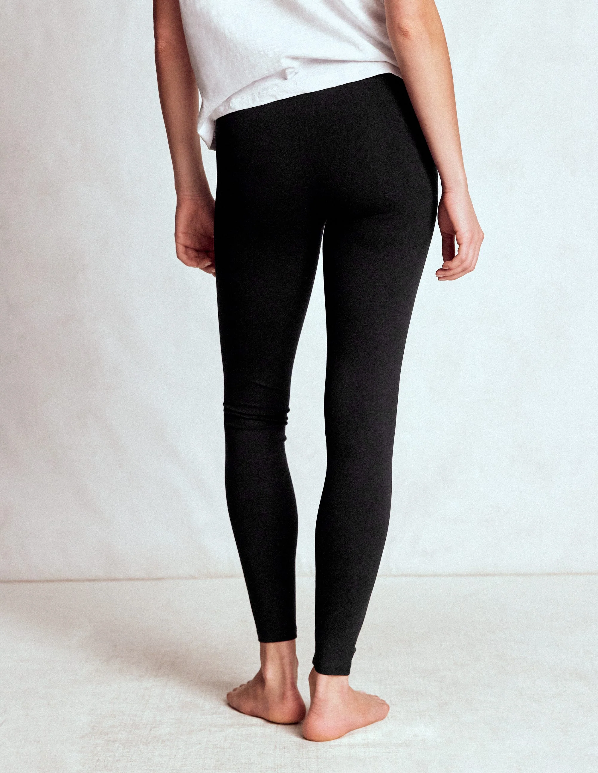 High Rise Jersey Leggings-Black - Image 3