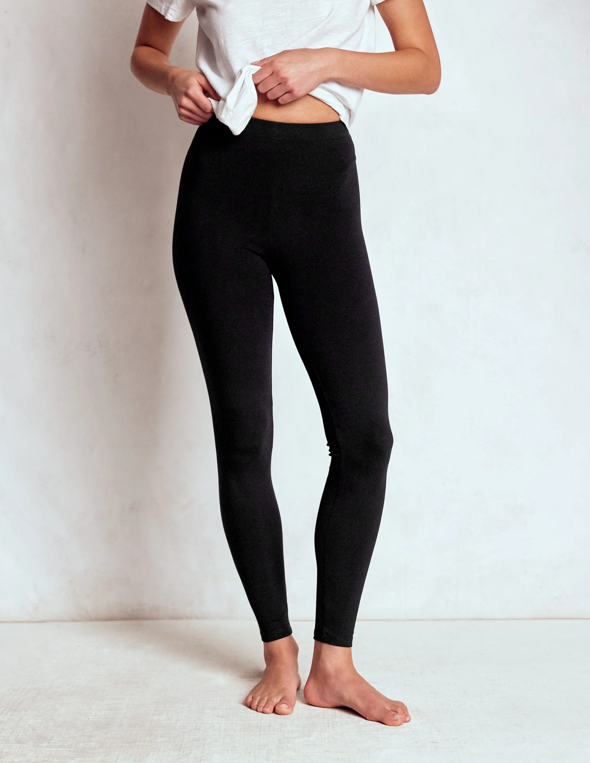 High Rise Jersey Leggings-Black - Image 4