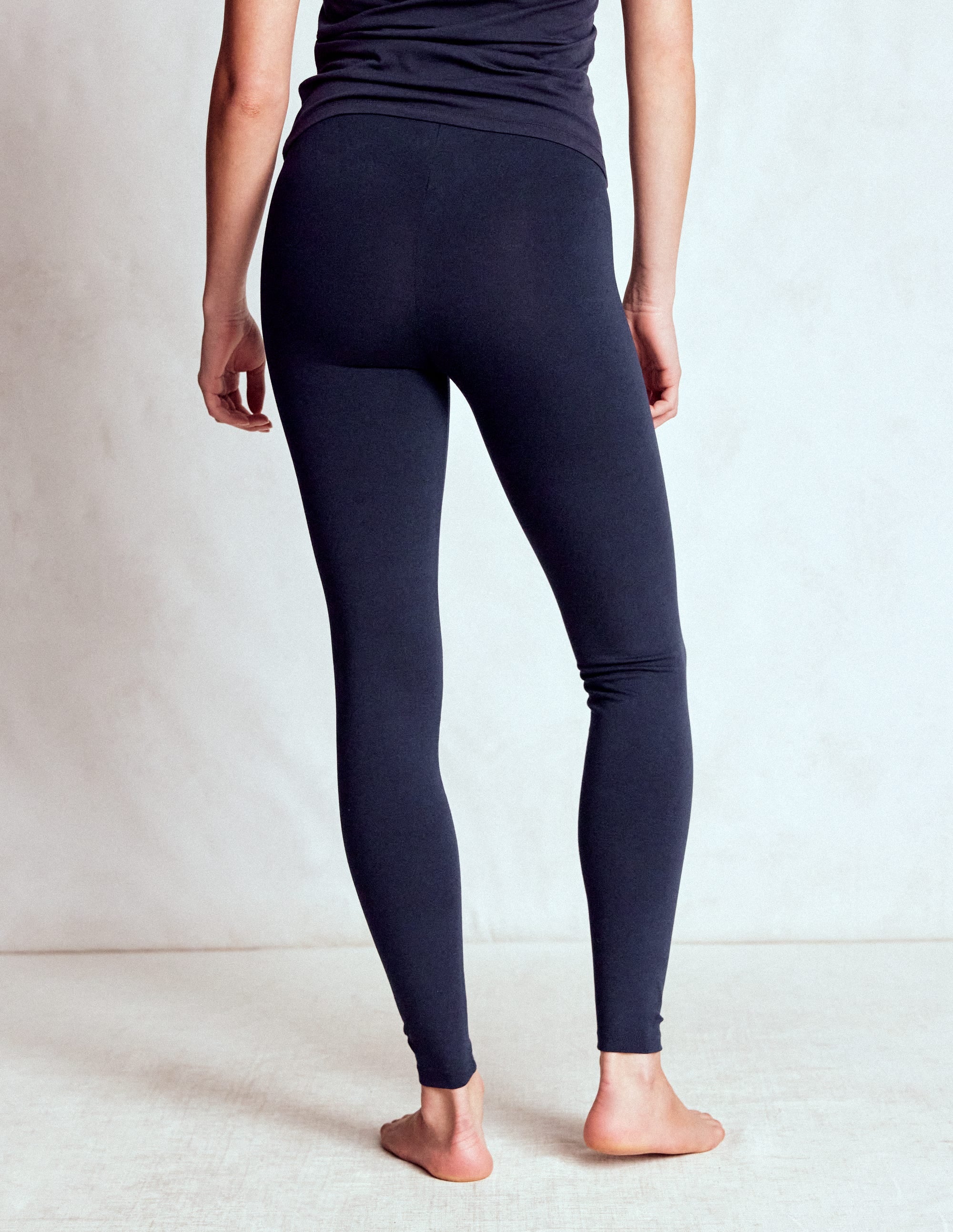 High Rise Jersey Leggings-Navy - Image 3