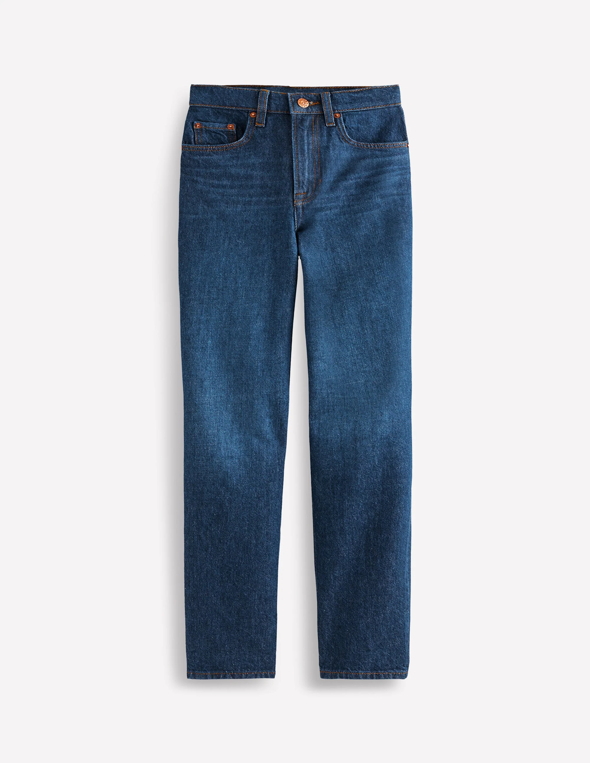 High Rise Straight Leg Jeans-Indigo Rinse - Image 6