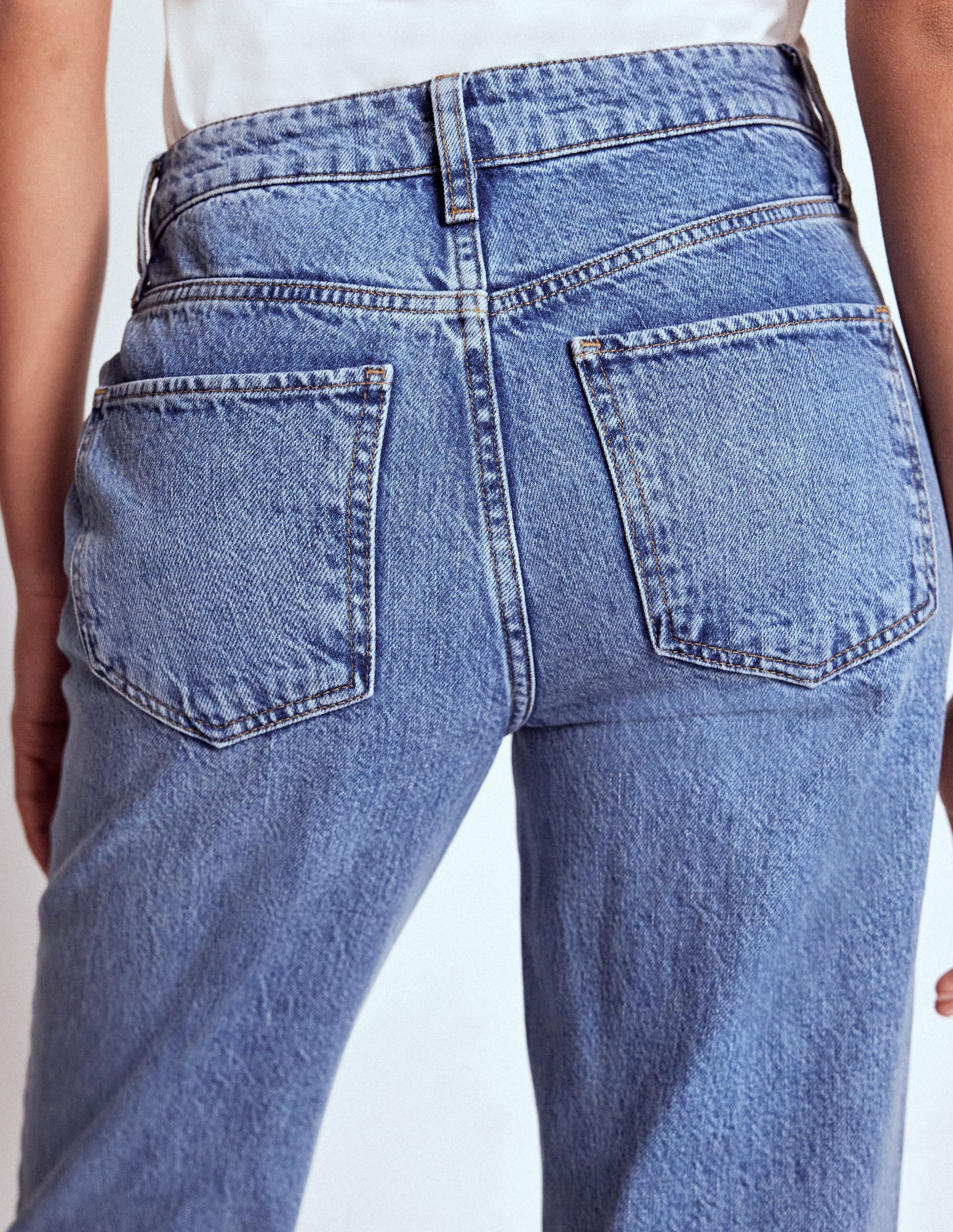 High Rise Straight Leg Jeans-Light Vintage - Image 8