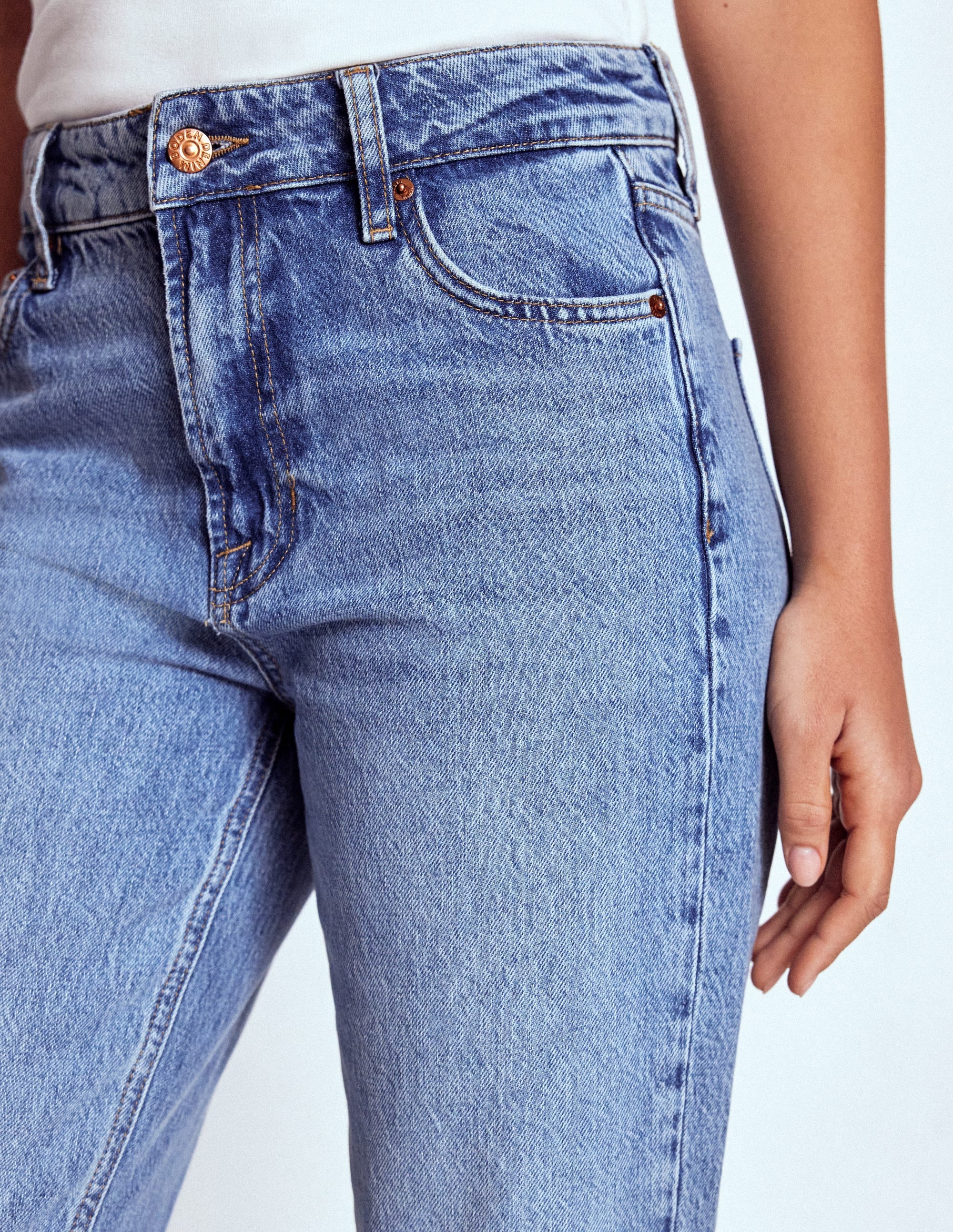 High Rise Straight Leg Jeans-Light Vintage - Image 9