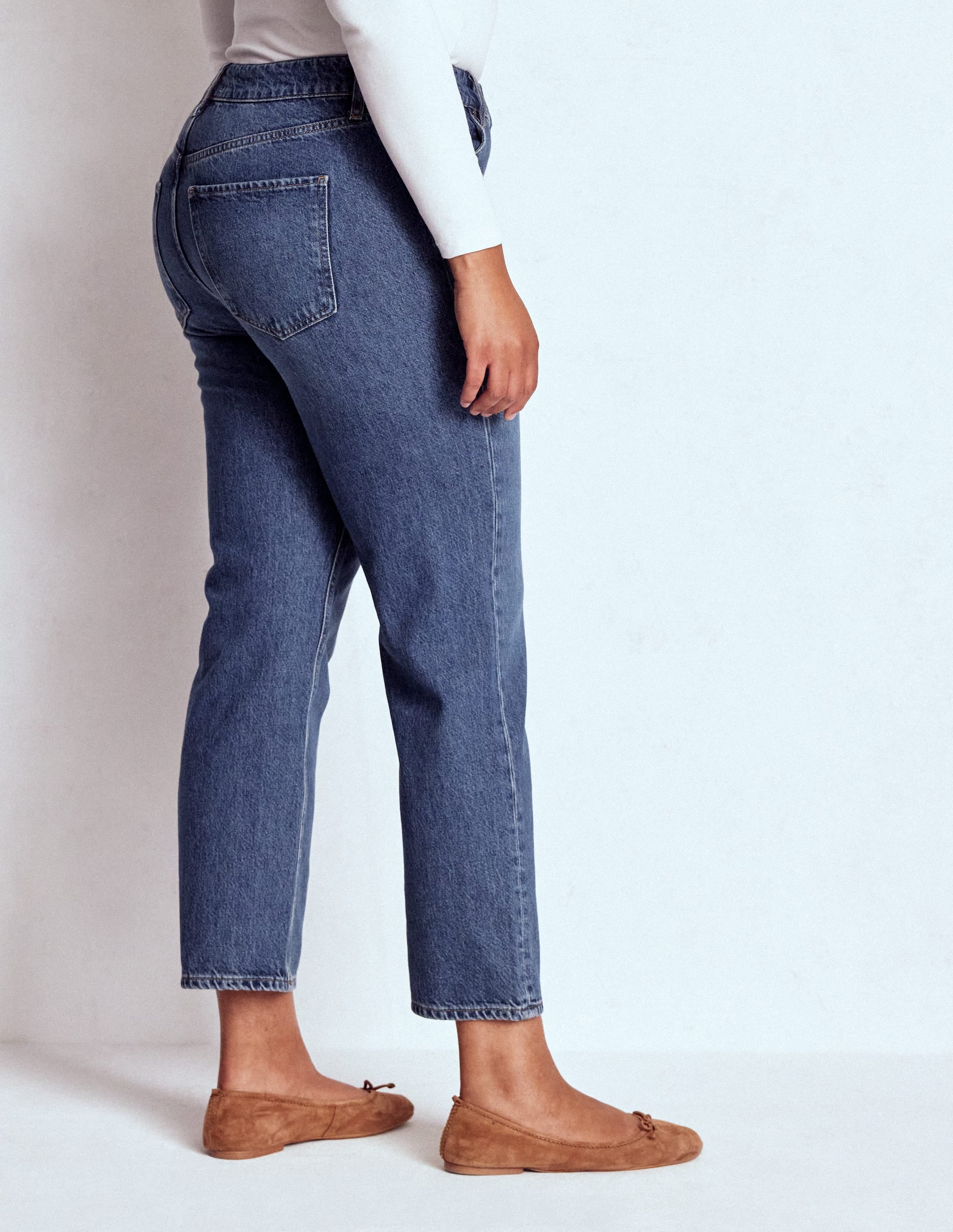 High Rise Straight Leg Jeans-Mid Vintage - Image 11