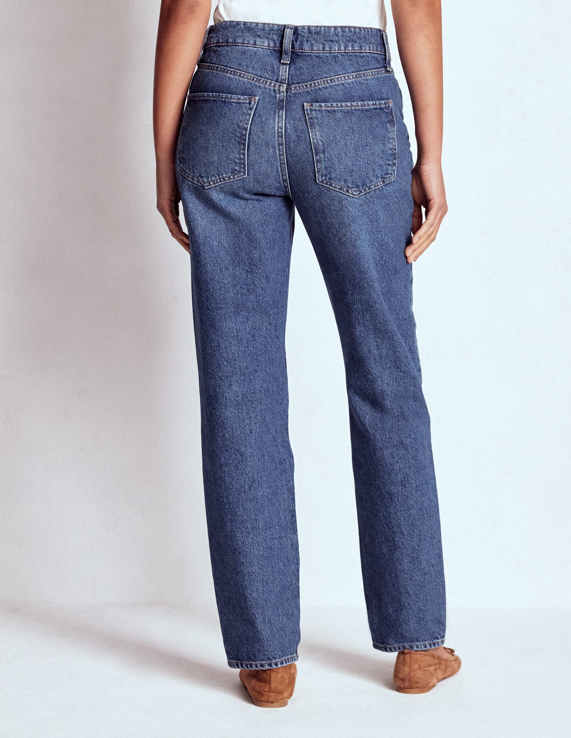 High Rise Straight Leg Jeans-Mid Vintage - Image 7