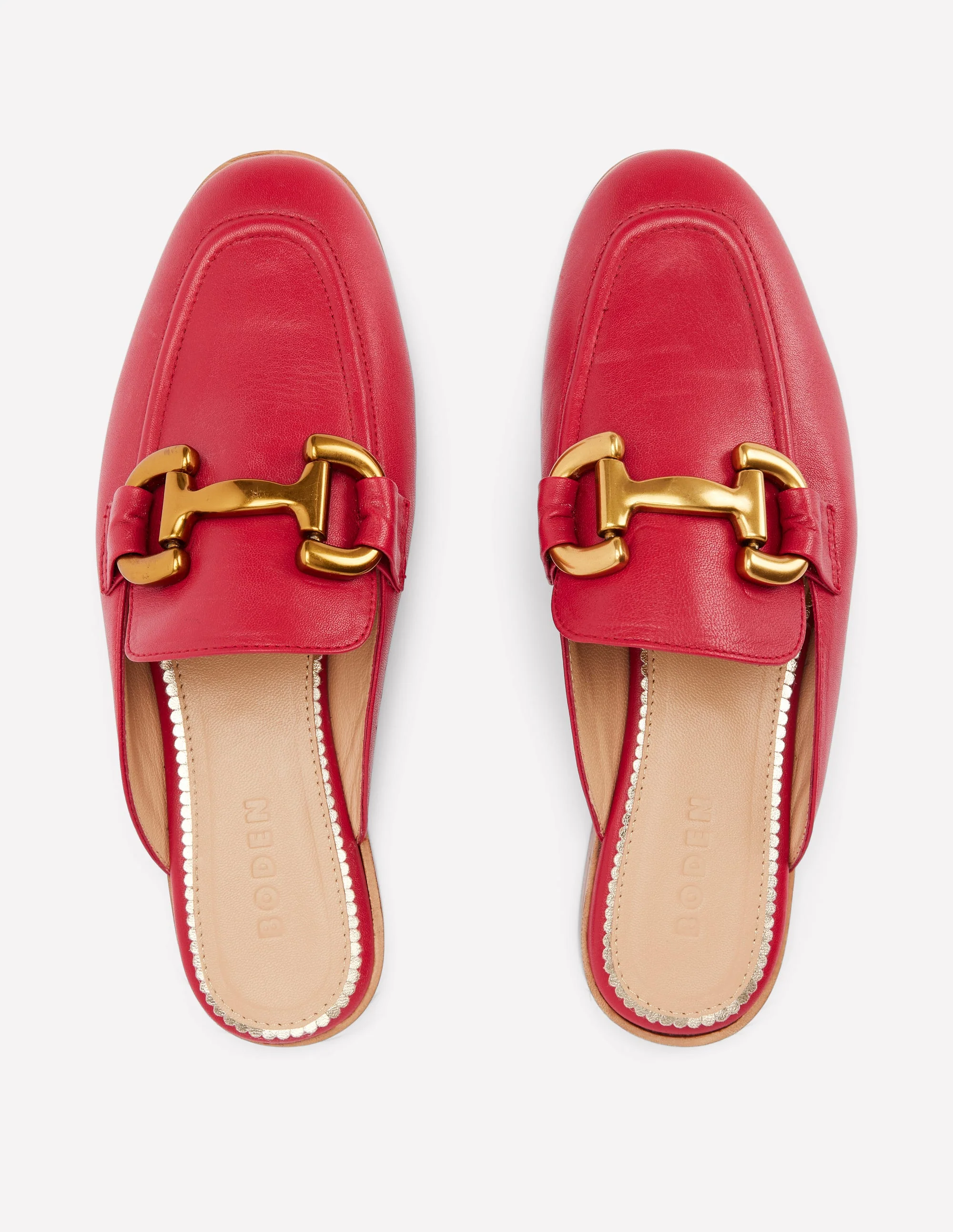 Iris Snaffle Mule Loafers-Red - Image 4